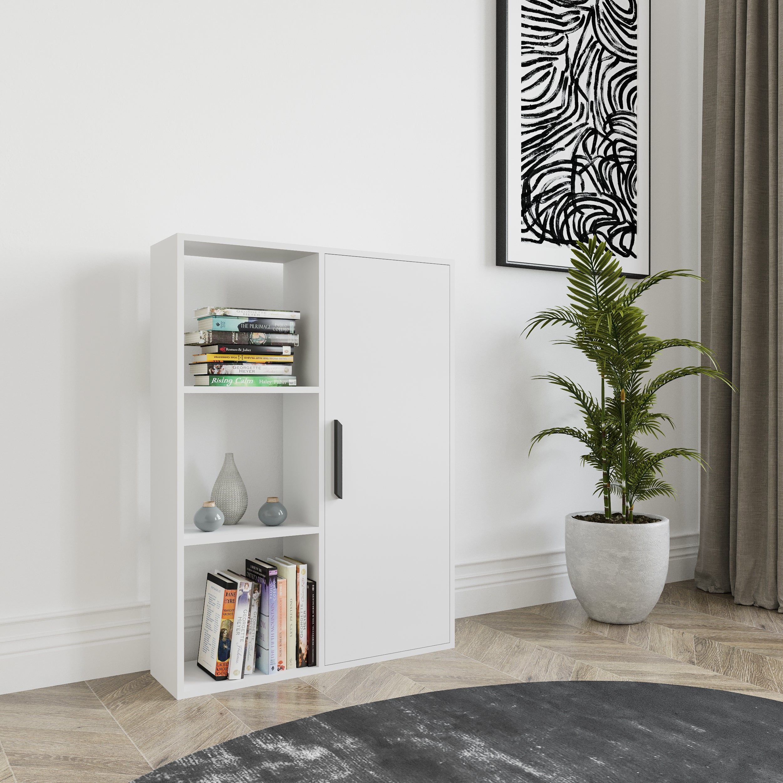 Patrick Bookcase - Modern Wooden Bookshelf for Home & Office, Stylish Storage Solution for Books, Decor & Essentials | Perfect for Living Room, Bedroom & Study