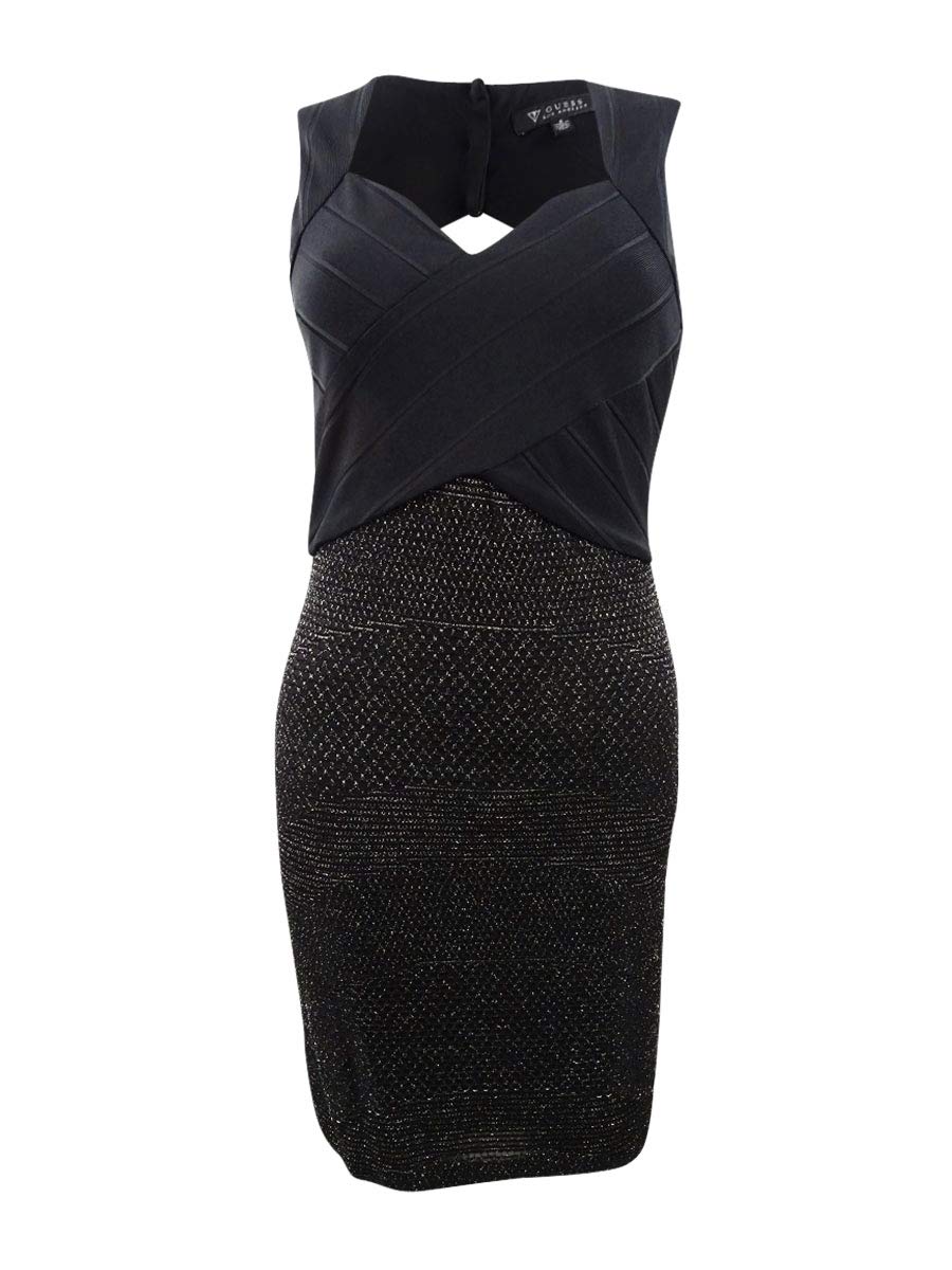 GUESS Women's Sheath Dress - Elegant Bodycon Midi Dress for Party, Work & Date Night | Flattering Fit, Stretchy Fabric, Versatile Style for Any Occasion