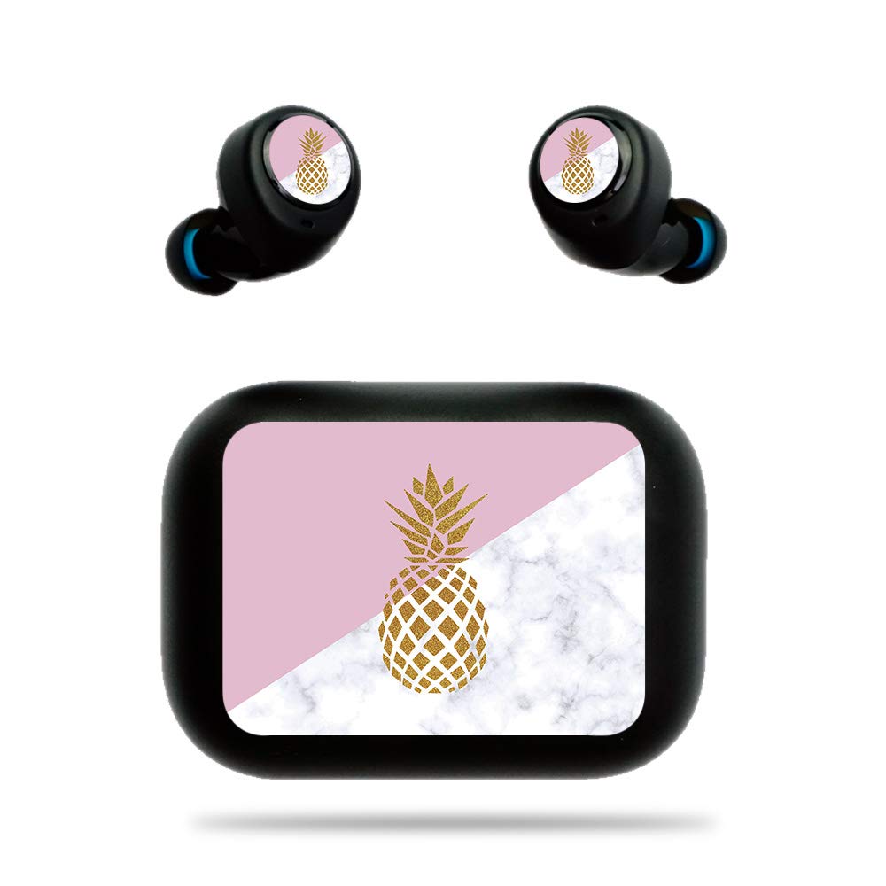 MightySkins Vinyl Decal Wrap Cover for Amazon Echo Buds - Pretty Pineapple Design | Protective & Durable Skin | Easy to Apply & Remove | Made in USA | Perfect for Gym, Travel & Daily Use
