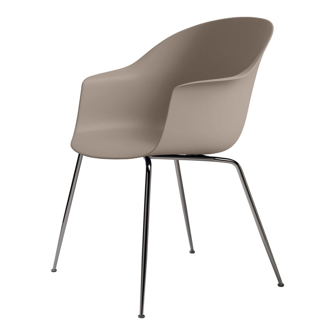 Modern Bat Dining Chair with Conic Base - Unupholstered Wooden Seat for Kitchen, Dining Room & Restaurant - Stylish & Comfortable Seating Solution