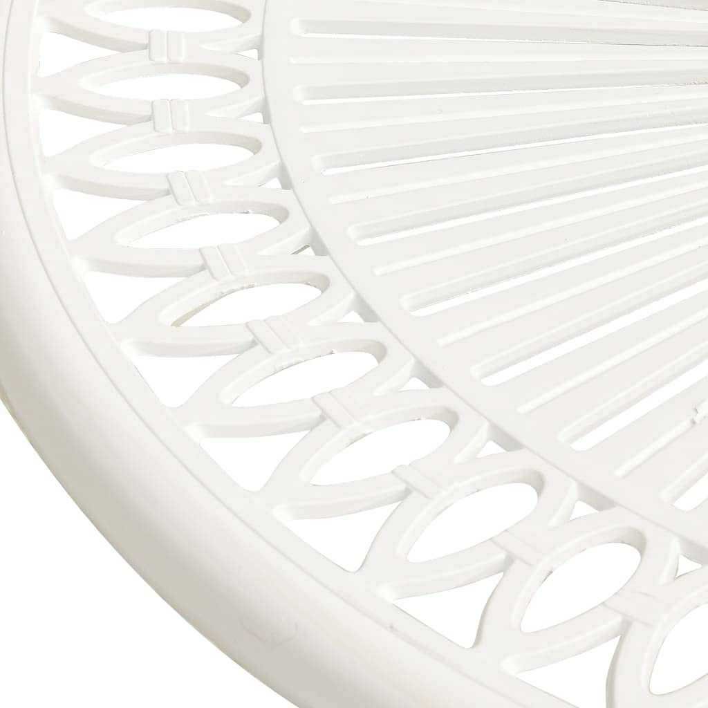 vidaXL White Round Cast Aluminum Patio Table - 24.4