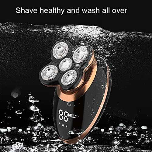 5-in-1 Rechargeable Electric Razor for Men - Wet/Dry Beard Trimmer & Bald Shaver with LCD Display | Professional Grooming Kit for Home, Travel & Daily Shaving