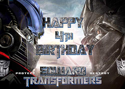 Optimus Prime 587RD Edible Cake Topper - Custom Transformer Birthday Cake Decoration for 1/4 Sheet Cakes | Perfect for Kids' Birthday Parties & Themed Celebrations