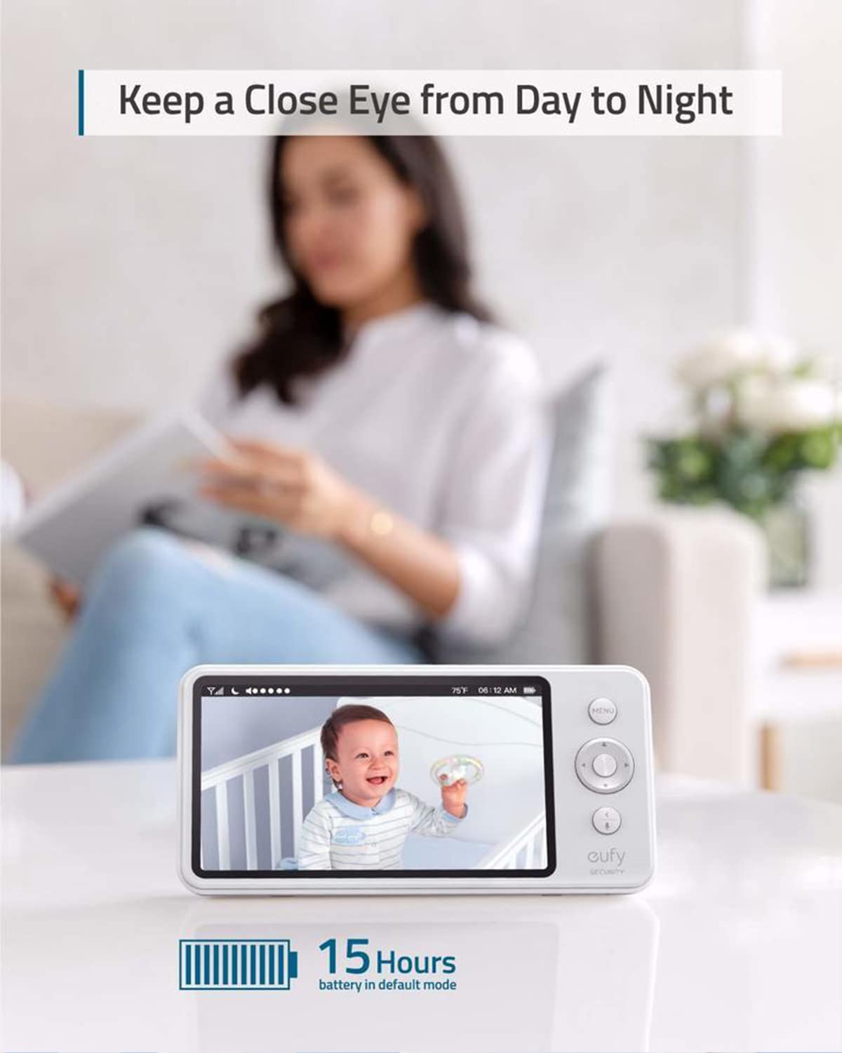 eufy Security Baby SpaceView Add-On Video Baby Monitor with 5