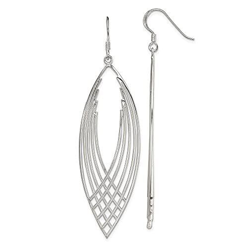 925 Sterling Silver Fancy Dangle Shepherd Hook Earrings for Women - Elegant Drop Earrings for Party, Wedding & Everyday Wear