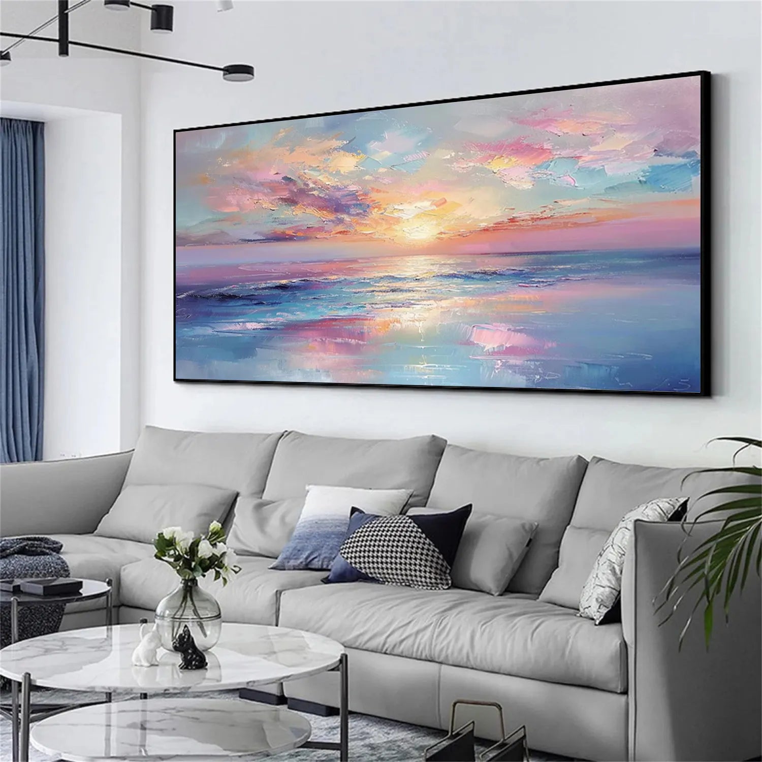 Ocean and Sky Painting #OS 155 - Stunning Seascape Wall Art for Home & Office Decor - Perfect for Living Room, Bedroom or Beach House