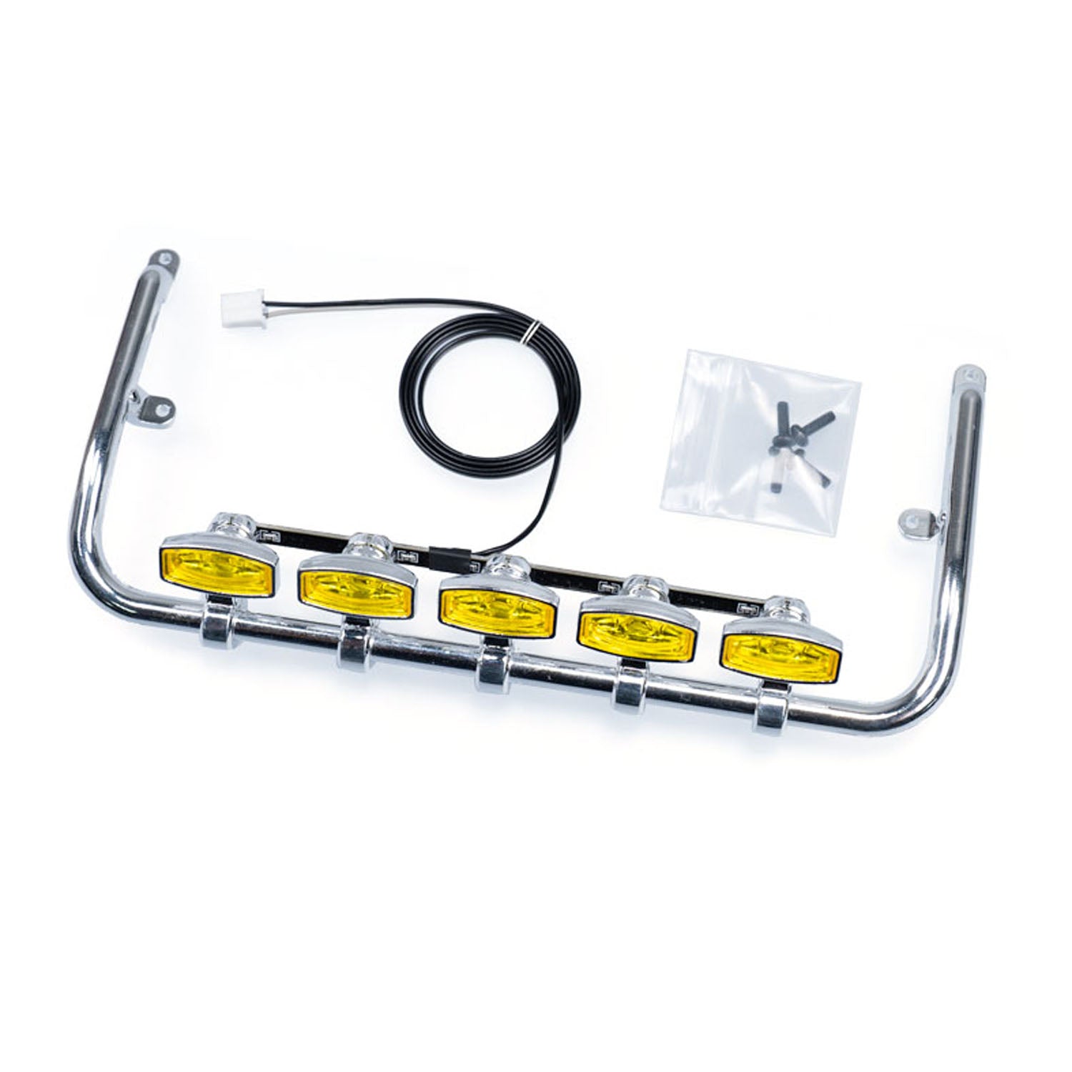 5V Plastic Front Roof Spotlight for 1/14 DIY Tamiya Remote Control Tractor Truck 770S 56368 56371 56376 RC Lorry Model Vehicle - Perfect for Nighttime RC Truck Racing and Off-Road Adventures