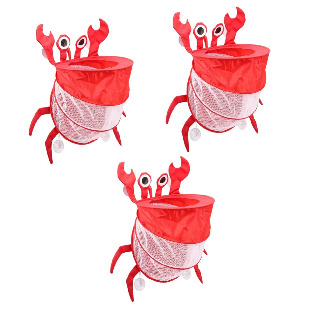HEMOTON 3-Pack Foldable Baby Bathtub Toy Storage Organizer - Cute Animal-Shaped Bath Toy Holder for Toddlers | Perfect for Bath Time Organization & Kids' Room Decor