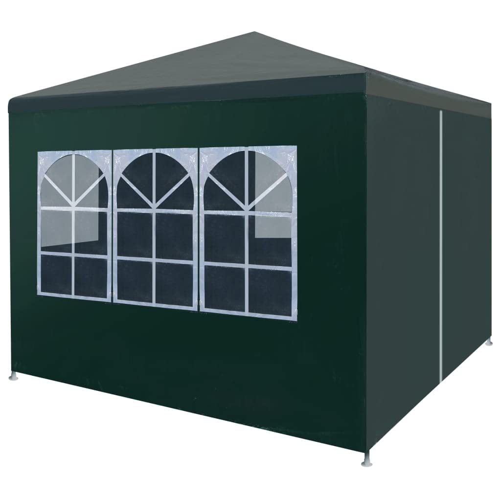 CHARMMA 10x10 Heavy Duty Party Tent - Large Outdoor Pop Up Canopy for Weddings, Backyard Events & Fiestas | Waterproof Green Shelter for Camping, Picnics & Outdoor Gatherings