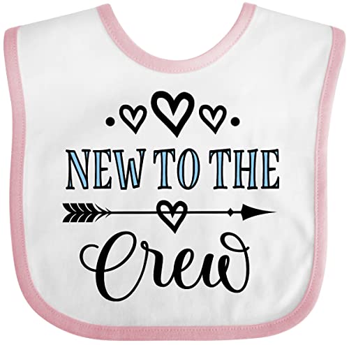 Inktastic New To The Crew Baby Boy Bib - Soft & Absorbent Drool Bib for Newborns & Infants - Perfect for Feeding, Teething & Everyday Use