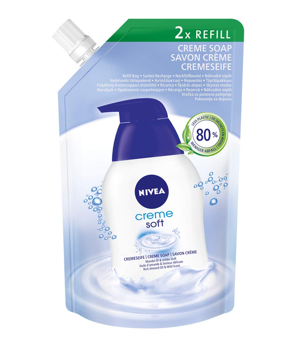 Nivea Refill Creme Soft Liquid Soap 500ml - Moisturizing Hand Wash for Dry Skin | Perfect for Bathroom, Kitchen & Office Use