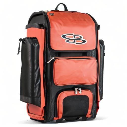 Boombah Catchers Superpack Hybrid Rolling Bat Bag - Wheeled & Backpack Baseball Equipment Bag with Multiple Color Options - Perfect for Baseball Players, Coaches & Travel Teams