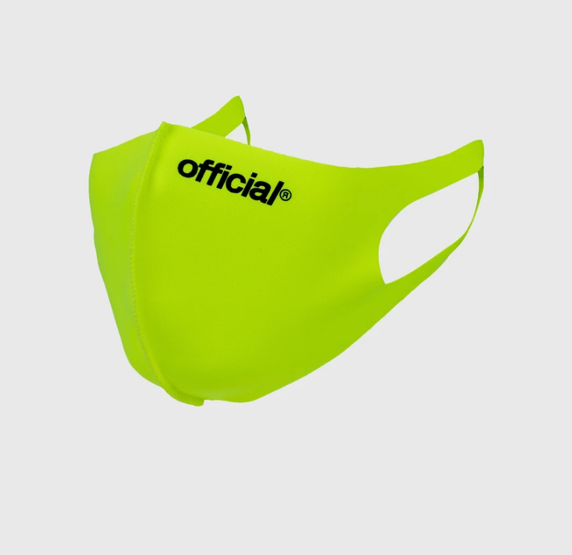 Official Face Mask (Volt Neon Green) - Reusable & Breathable for Daily Protection - Perfect for Work, Travel & Outdoor Activities