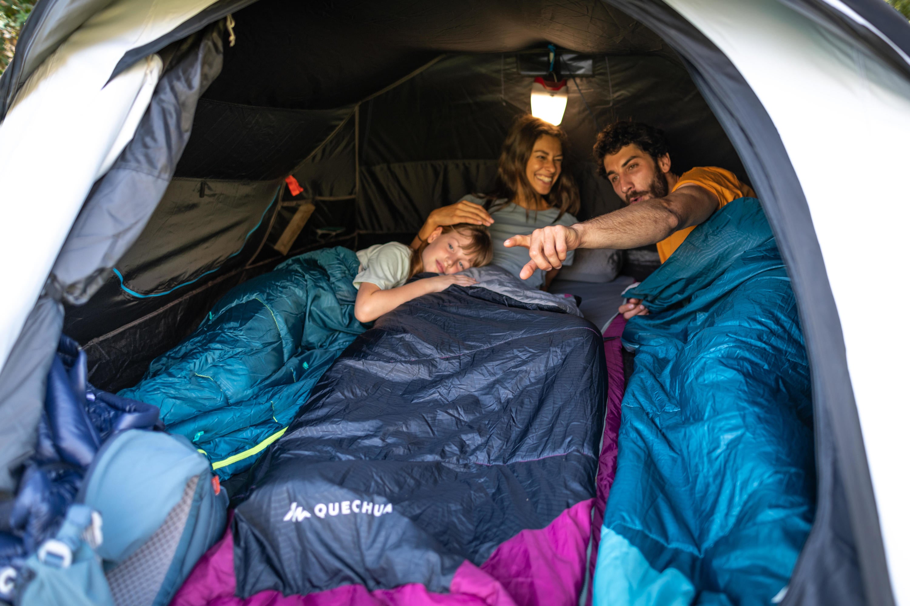 Quechua 2 Second Fresh & Black Waterproof Pop Up Camping Tent for 3 Person - Instant Setup for Hiking, Backpacking & Outdoor Adventures