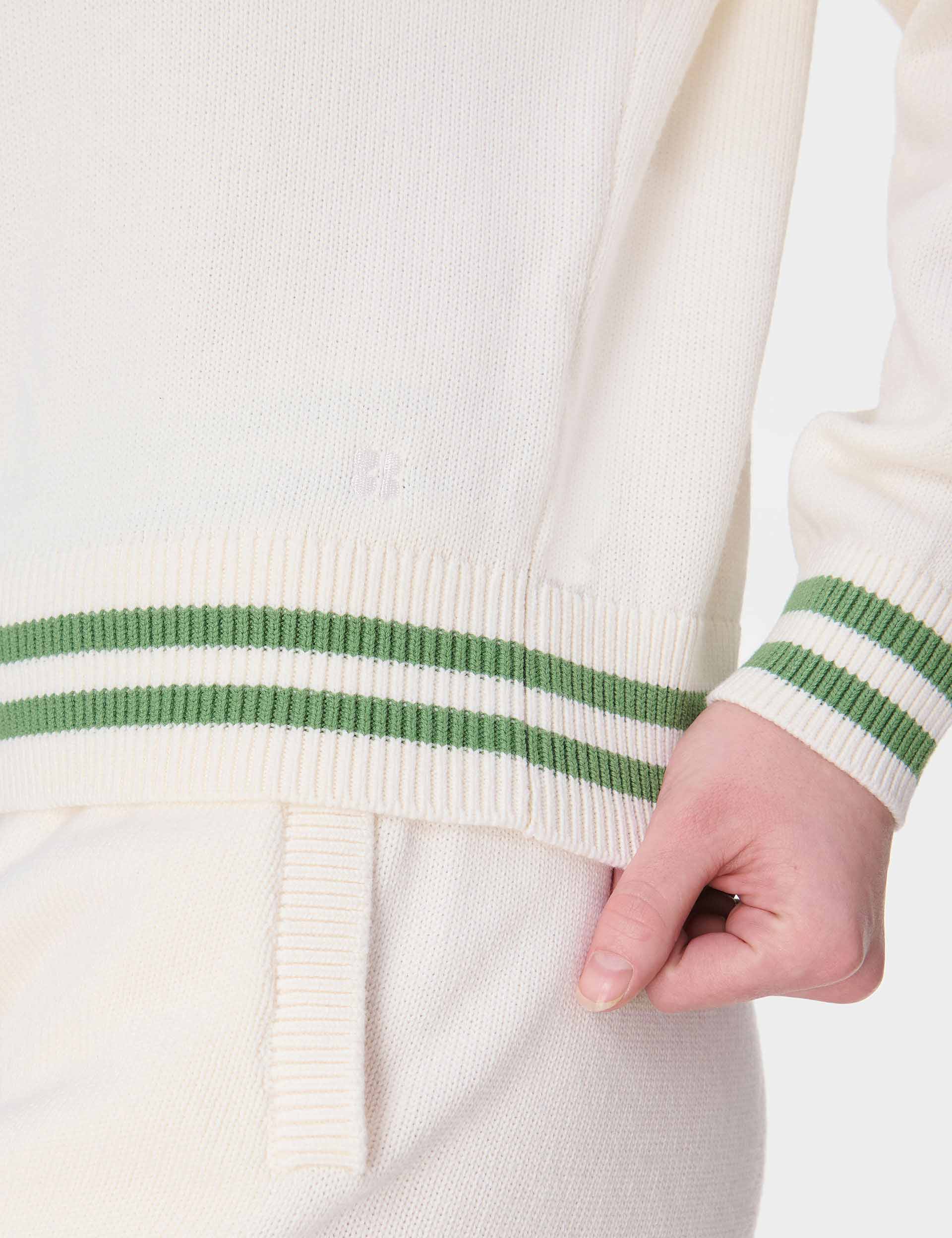 Off Court V Neck Jumper Lily White - Stylish Casual Sweater for Women | Perfect for Everyday Wear, Coffee Dates & Relaxing Weekends