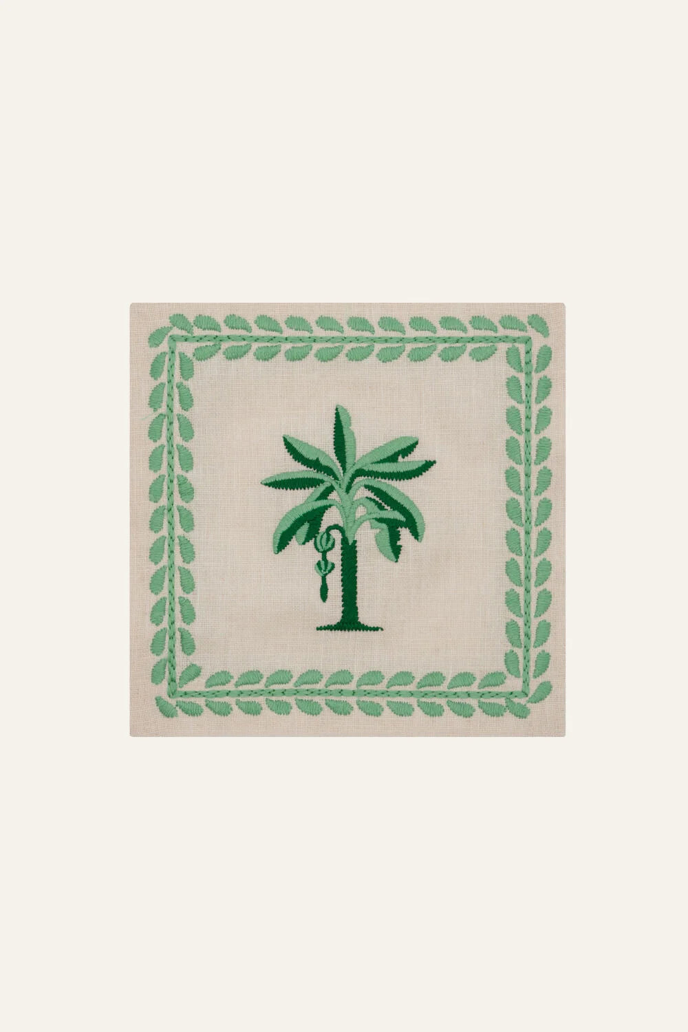 Premium Cocktail Napkins Set of 4 - Elegant Banana Leaf Design - Perfect for Tropical Parties, Cocktail Hours & Home Bar Decor