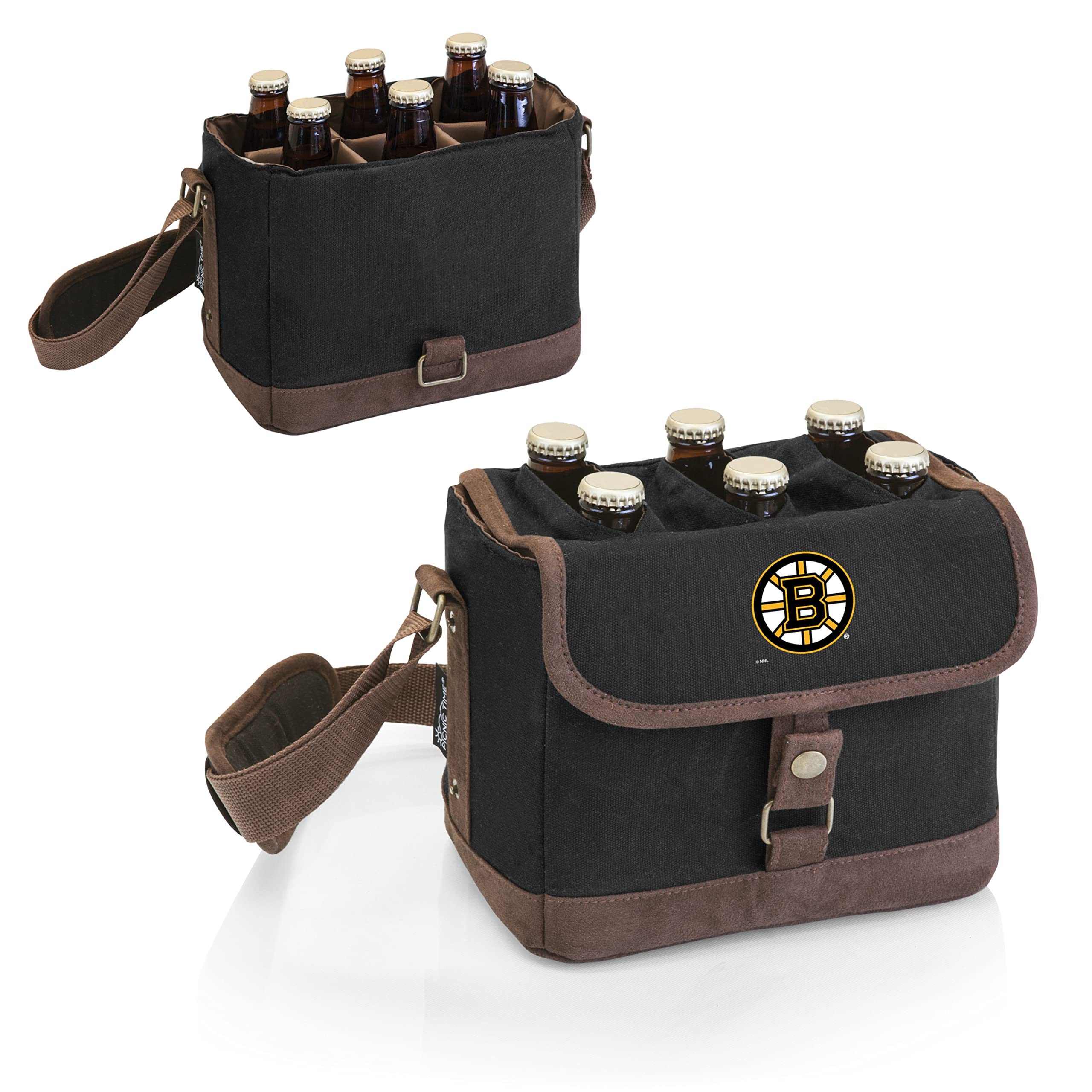 PICNIC TIME NHL Anaheim Ducks Insulated Beer Caddy Cooler Tote with Bottle Opener - Portable Beverage Carrier for Tailgating, Camping & Beach Parties