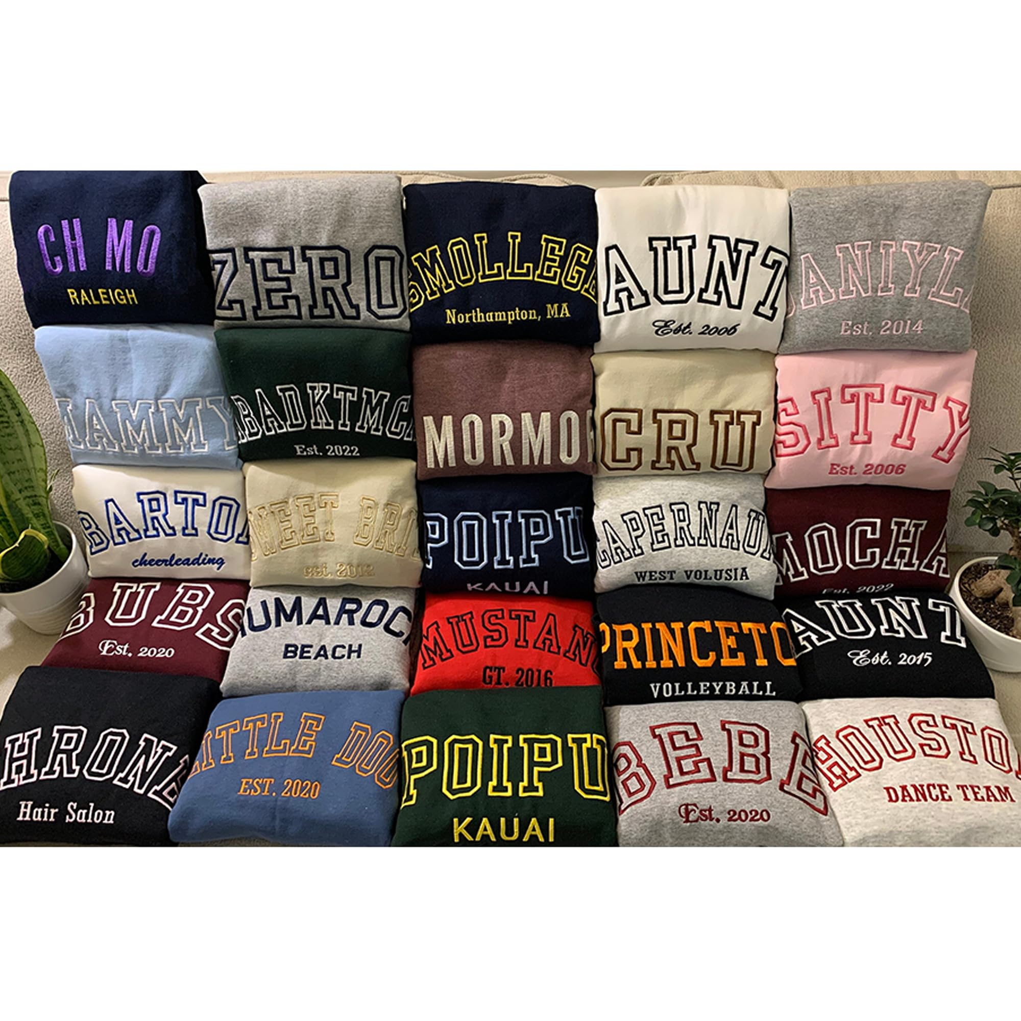 Custom Embroidered Sweatshirt - Personalized Hoodie for Women & Men | Design Your Own Text/Logo | Unique Embroidered Gift for Birthday, Anniversary & Couples | Perfect for Casual Wear, Gifting & Special Occasions