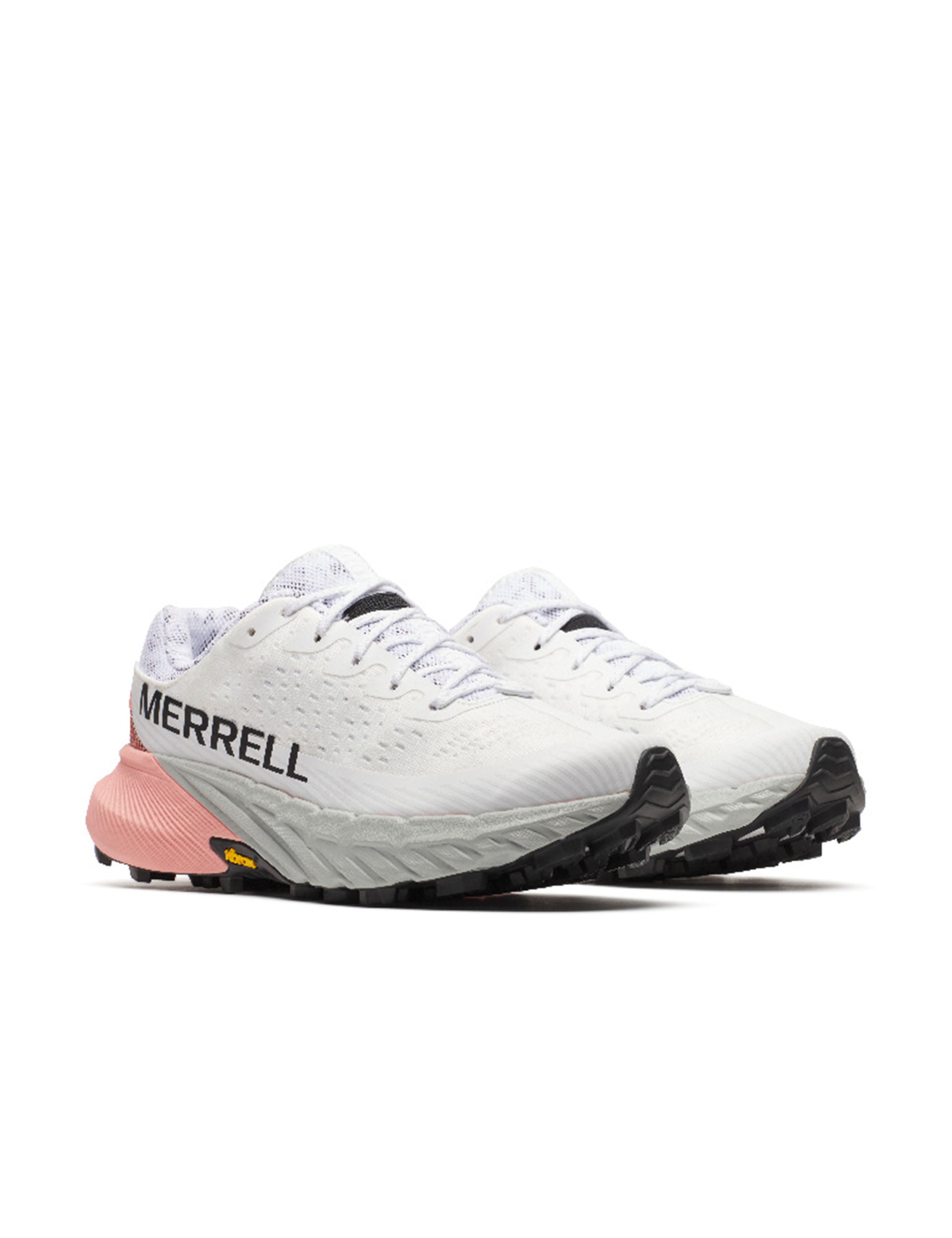 Agility Peak 5 Running Shoes - White/Soft Coral - Lightweight Trail Running & Hiking Shoes for Men & Women - Perfect for Outdoor Adventures & Gym Workouts