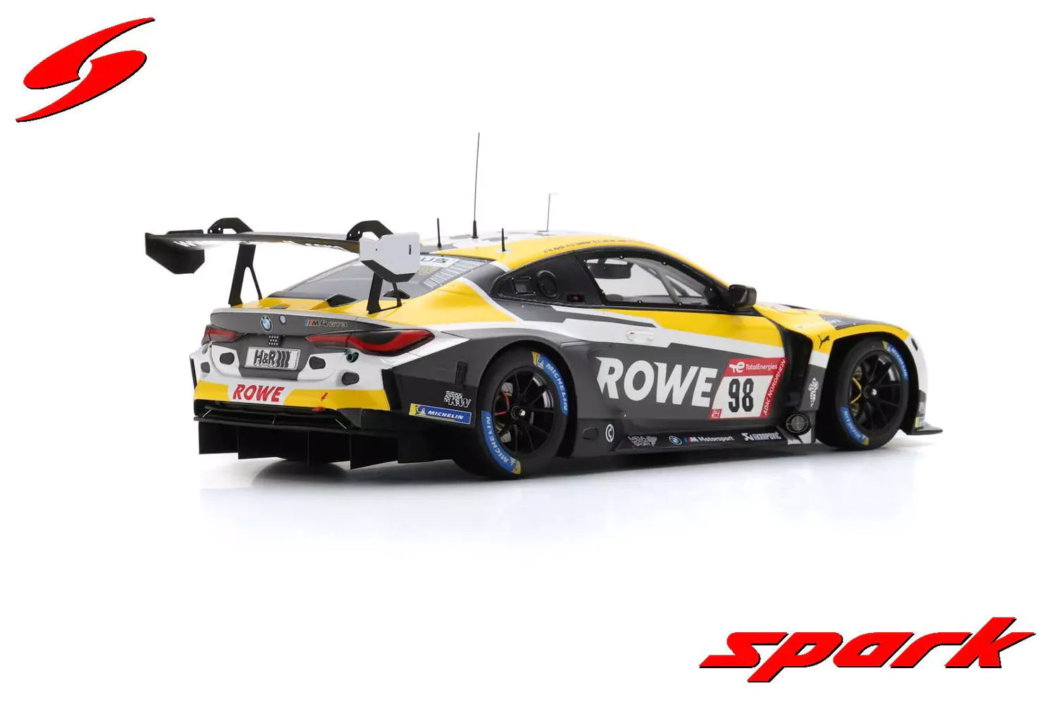 1:18 Scale BMW M4 GT3 No.98 ROWE RACING Diecast Model Car - 2nd Place 24H Nürburgring 2023 - Collectible Racing Car for Display & Gifts