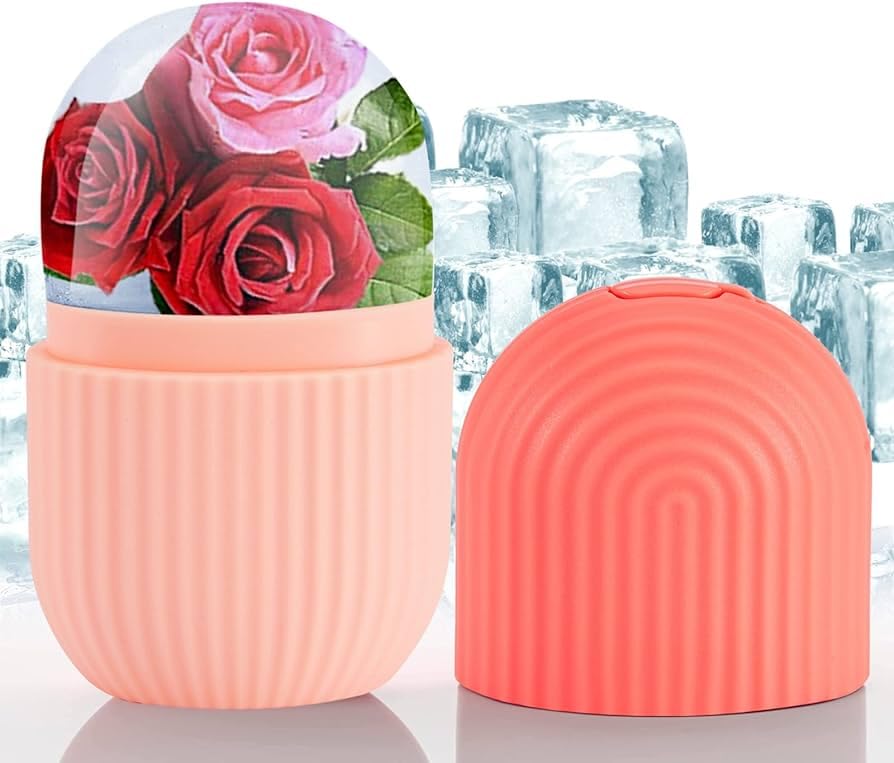 Ice Roller for Face - Cooling Facial Massager for Puffiness & Wrinkles - Skincare Beauty Tool for Morning Routine & Post-Workout Recovery