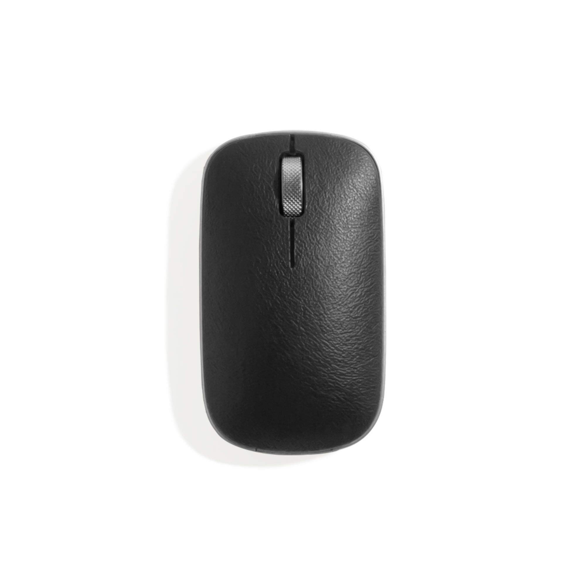 Azio Retro Classic Bluetooth Mouse (Gunmetal) - Wireless Genuine Leather Mouse with Pixart Precision Tracker for Mac, PC, Laptop - Perfect for Office, Home & Travel Use
