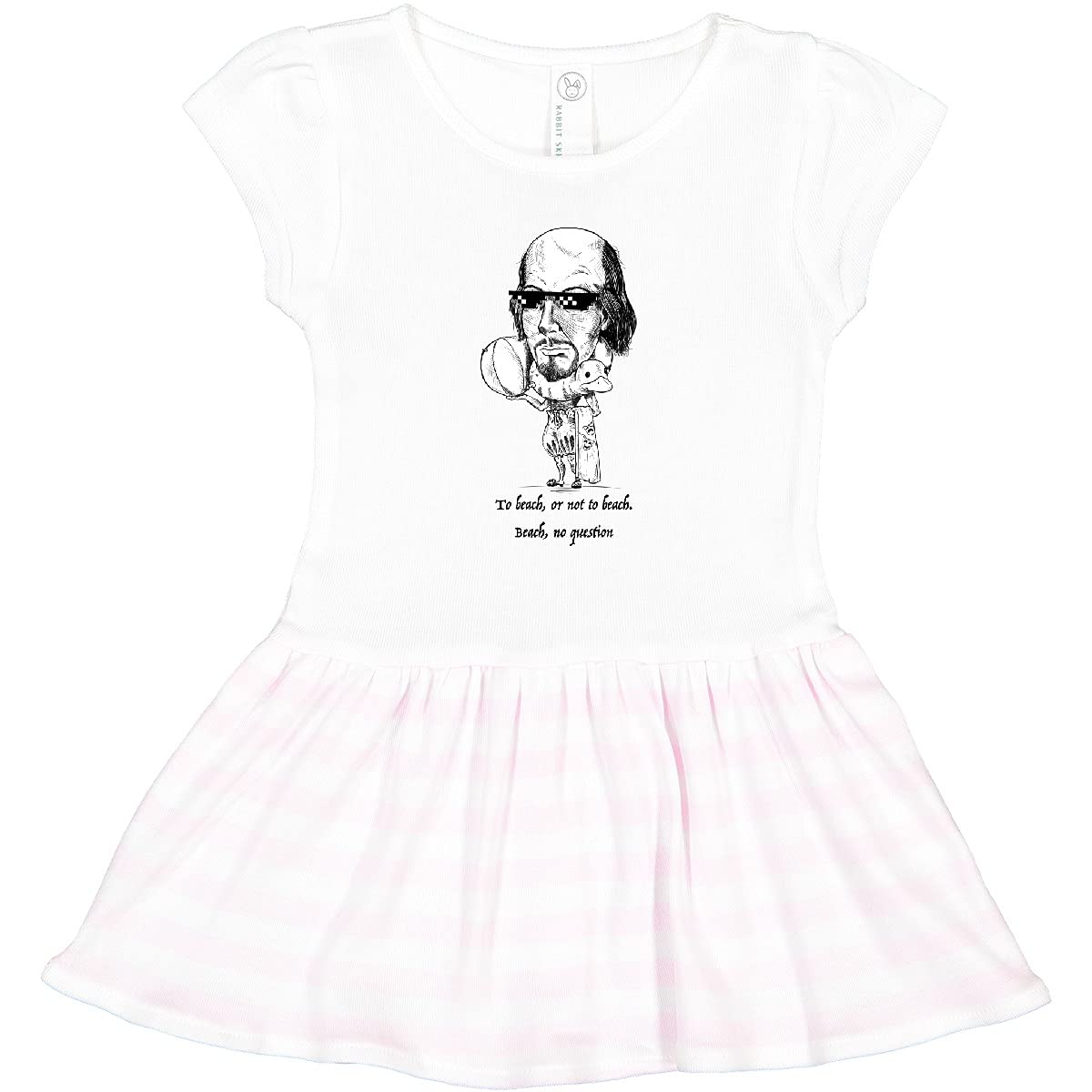 Inktastic 'To Beach or Not to Beach' Shakespeare Toddler Dress - Cute Summer Outfit for Girls, Beach Vacation, Family Photos & Playdates