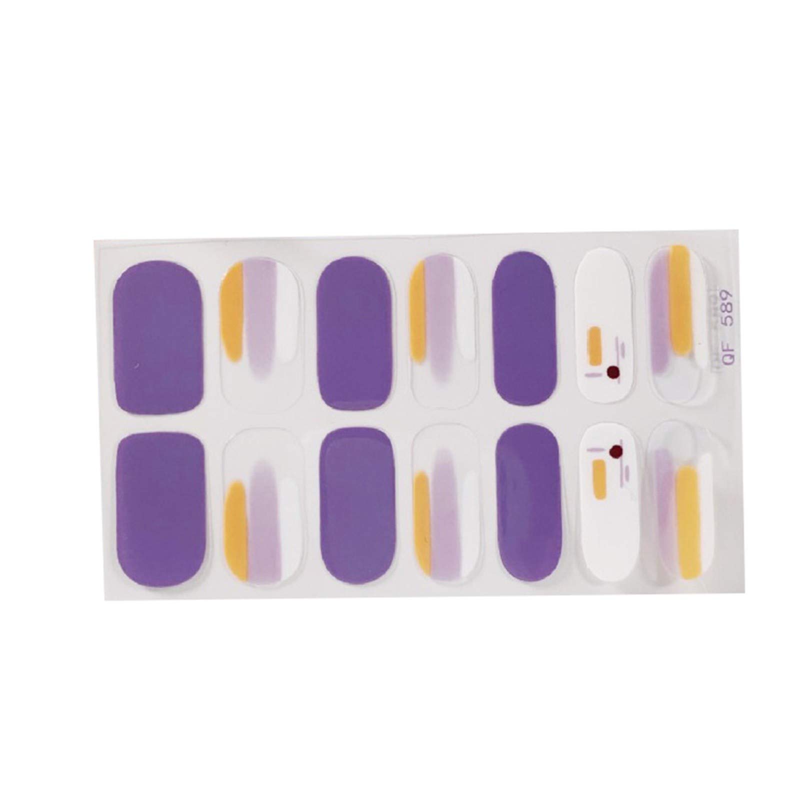 Frosted Cartoon Nail Stickers - Full Set of Gel Nail Wrap Stickers for DIY Nail Art (Size D, One Size) - Perfect for Parties, Salons & Home Manicures