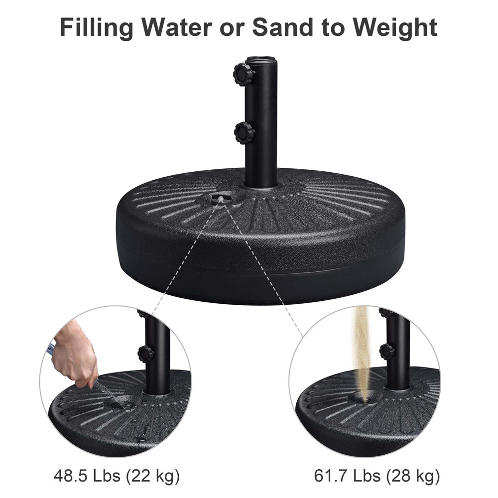 Heavy Duty 62 lbs Umbrella Base for Patio - Fits 1.5