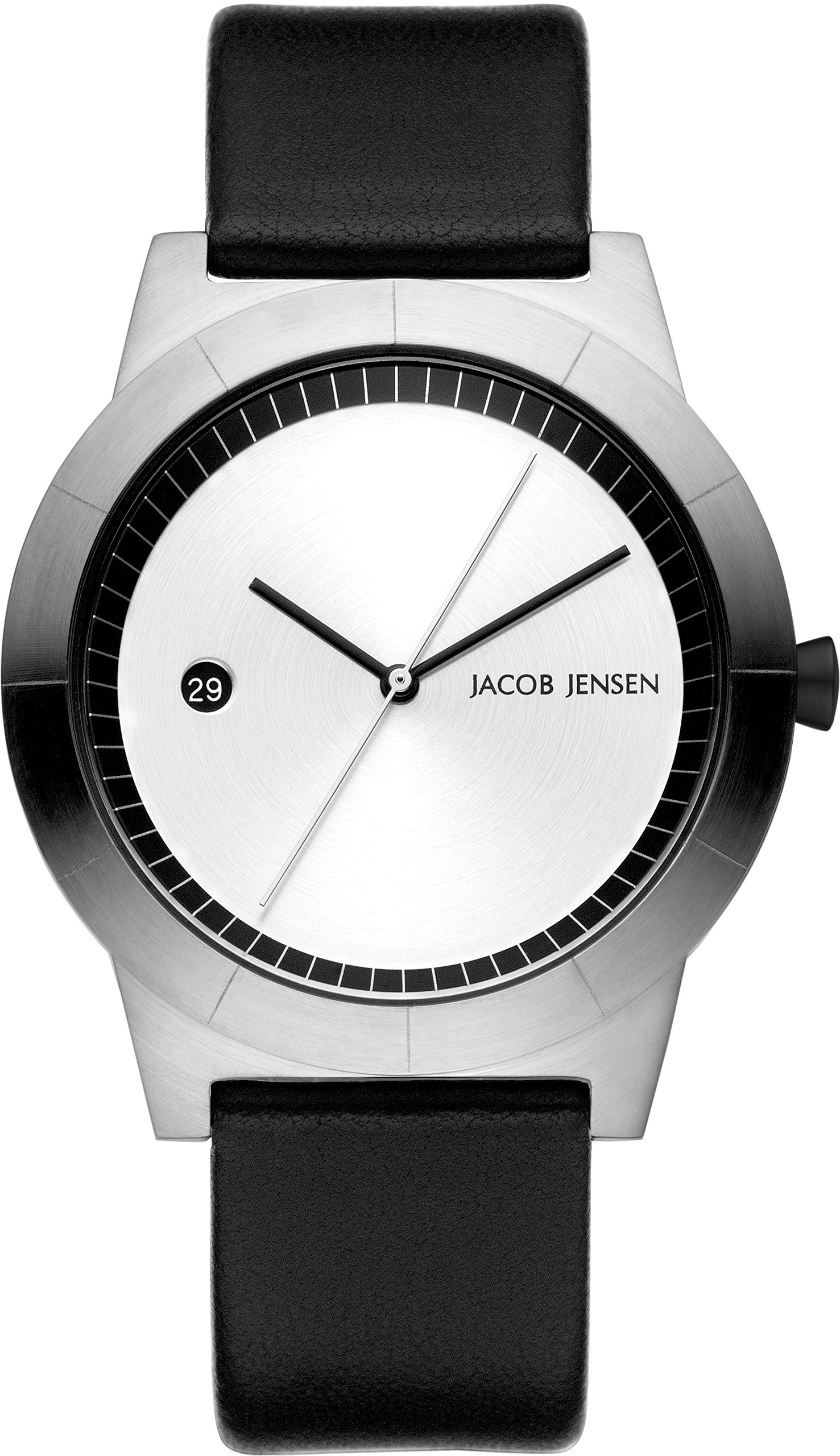 Jacob Jensen 140 Quartz Men's Watch - Classic Stainless Steel Analog Wristwatch with Date Window | Perfect for Business, Casual Wear & Gift Giving
