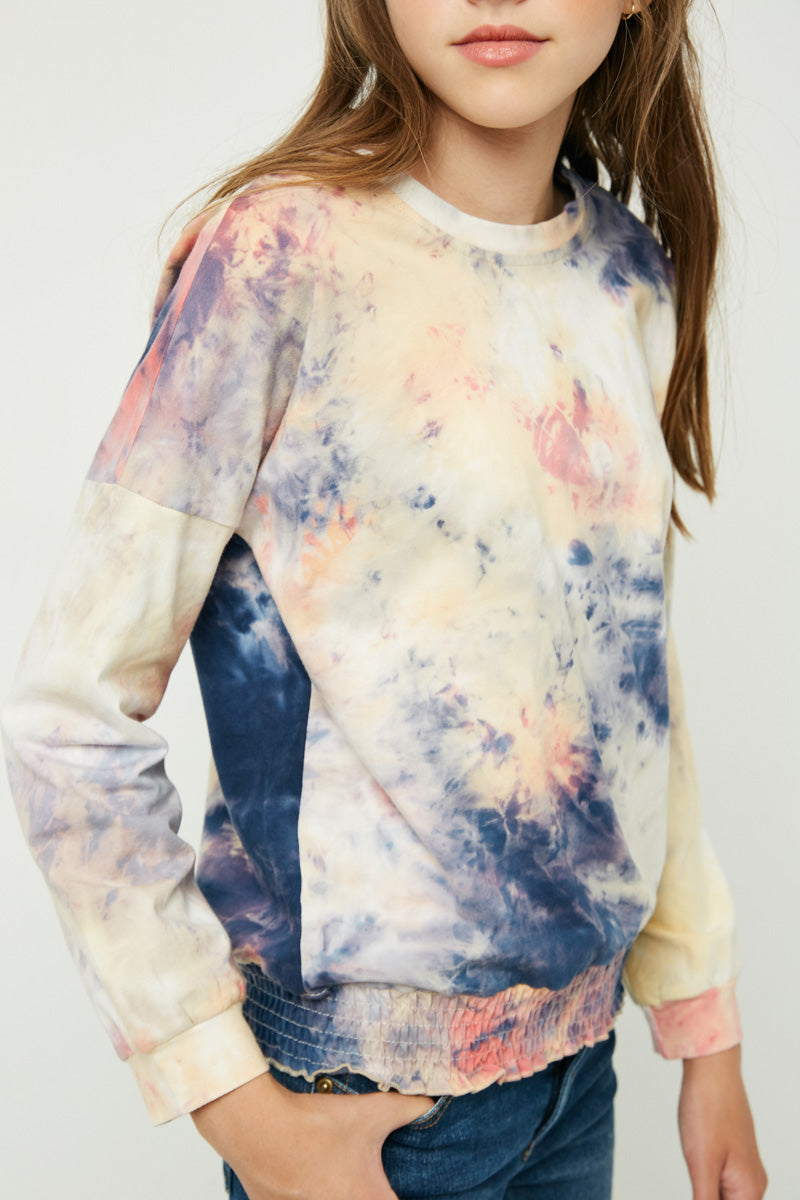 Trendy Tie Dye Smocked Top for Women | Boho Chic Summer Blouse | Perfect for Festivals, Beach Vacations & Casual Outings