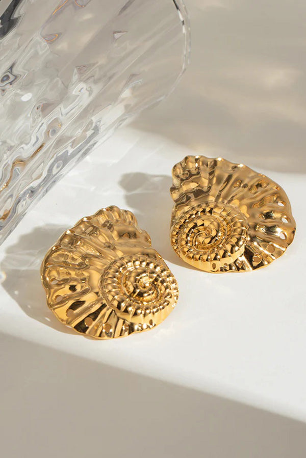 Stylish Holiday Conch Shaped Earrings - Trendy Seashell Jewelry for Women, Perfect for Beach Vacations & Summer Parties