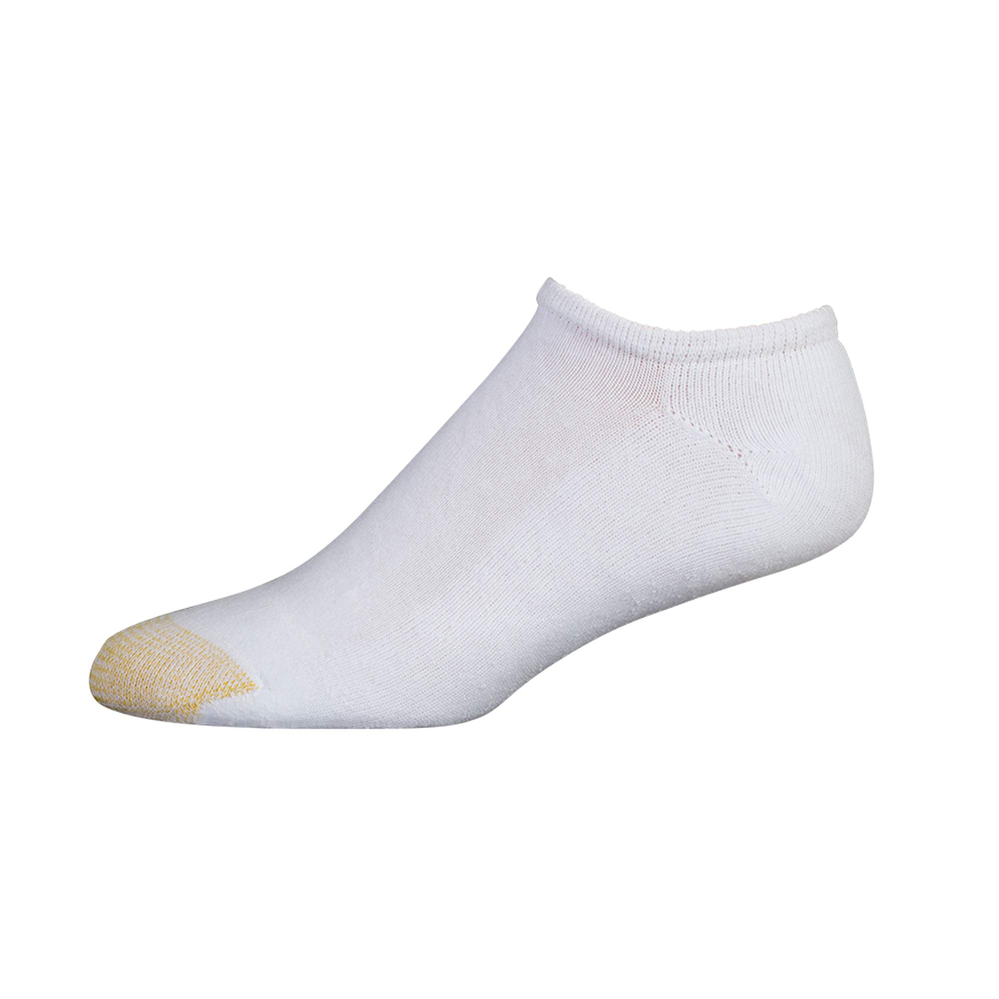 GOLDTOE Men's 656F Breathable Cotton No Show Athletic Socks 6-Pack - Comfortable Low Cut Invisible Socks for Running, Gym & Casual Wear