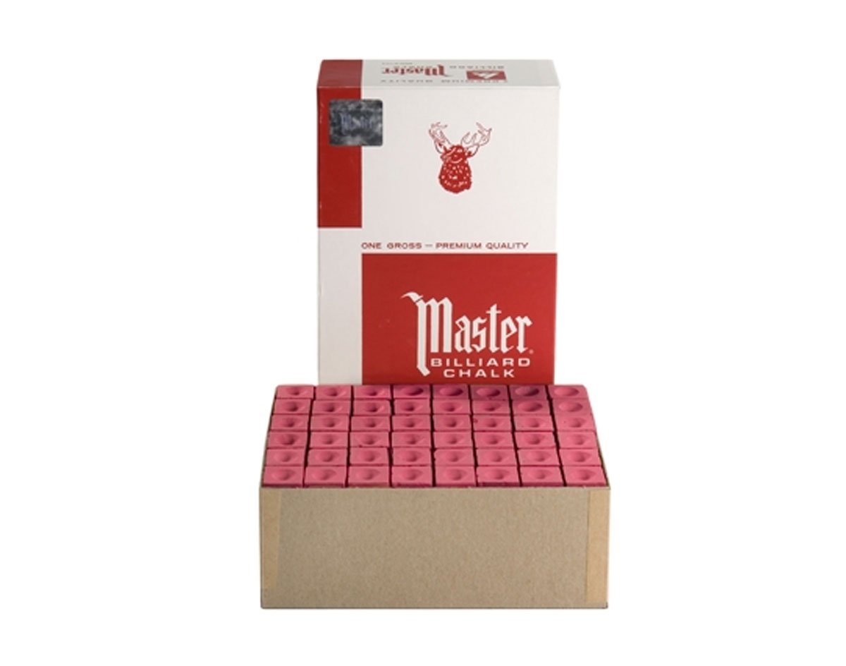 CHM144 Gross 144 Master Billiard Chalk - Red Color Pool Cue Chalk for Professional Players | Perfect for Snooker, Pool Tables & Cue Sports Accessories