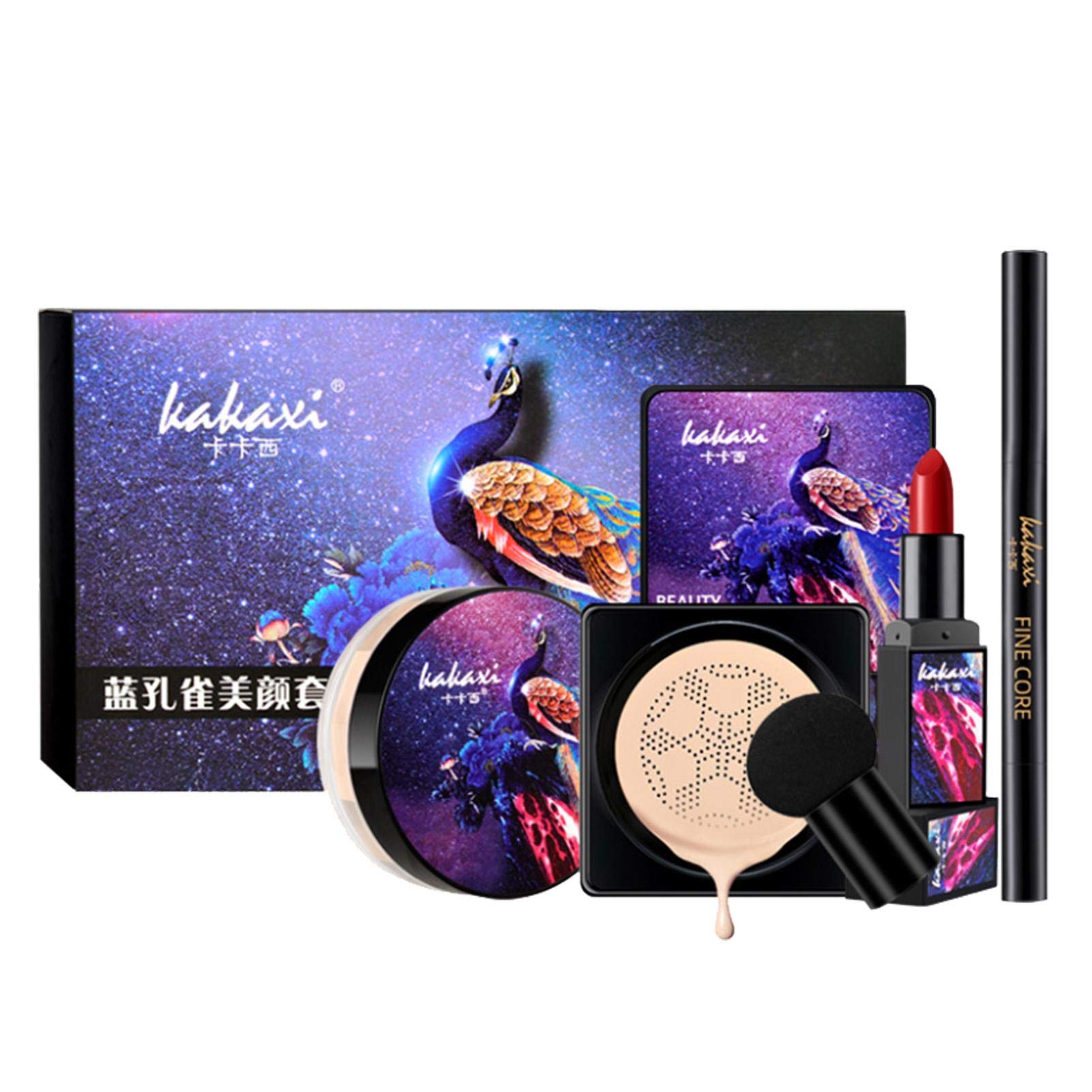 Natural Ingredients Liquid Foundation Makeup Kit - Hydrating & Lightweight Cushion Foundation for Flawless Coverage - Perfect for Daily Wear, Special Occasions & On-The-Go Touch Ups