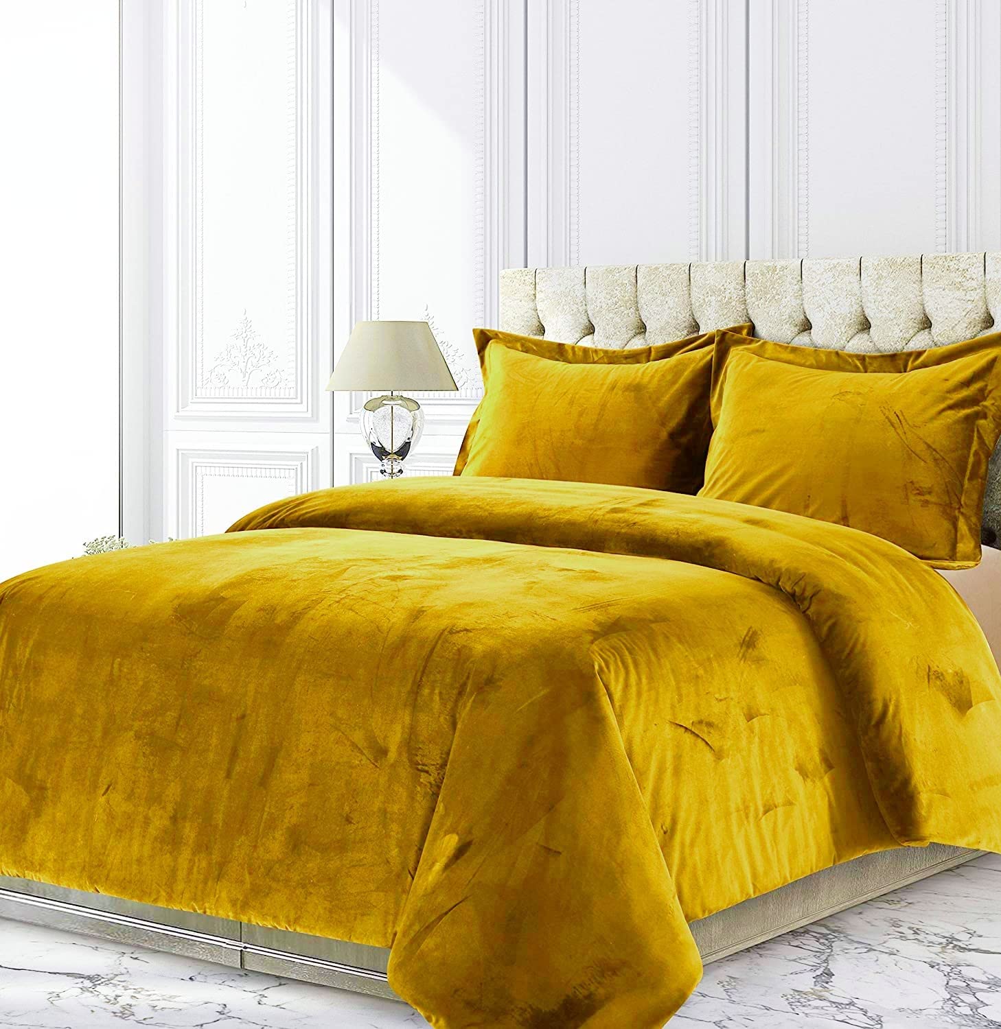 Luxury Crinkle Crushed 600 GSM Yellow 68