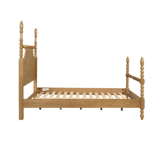 Beckett Bed - Modern Platform Bed Frame with Wooden Slats, Queen Size - Perfect for Bedroom, Guest Room & Dormitory