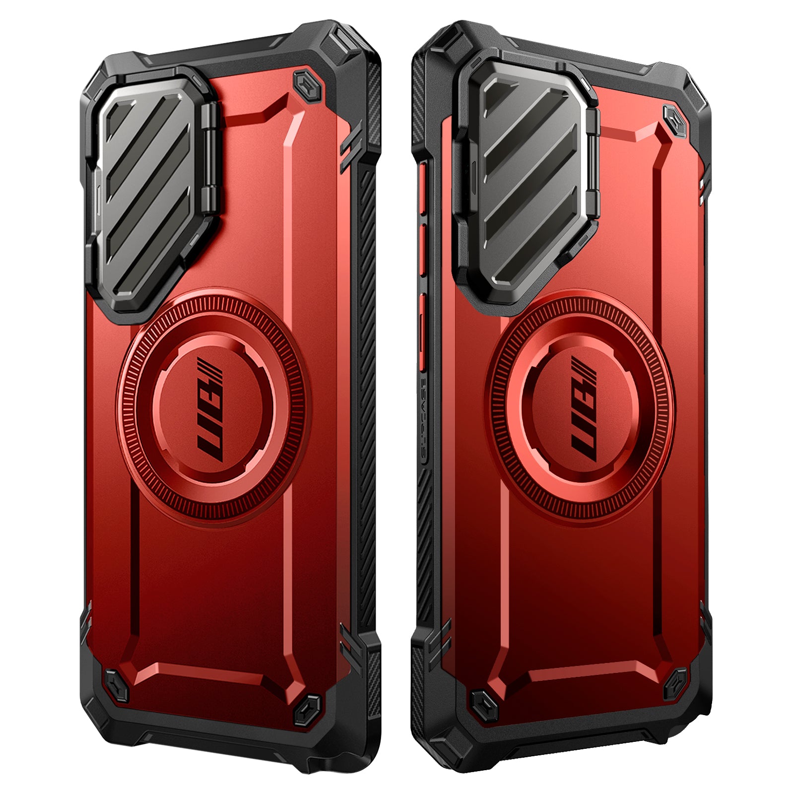 Samsung Galaxy S25 Ultra Unicorn Beetle MAG XT Bumper Case - Shockproof Protective Cover with Magnetic Mount, Metallic Red - Perfect for Outdoor Adventures & Daily Use