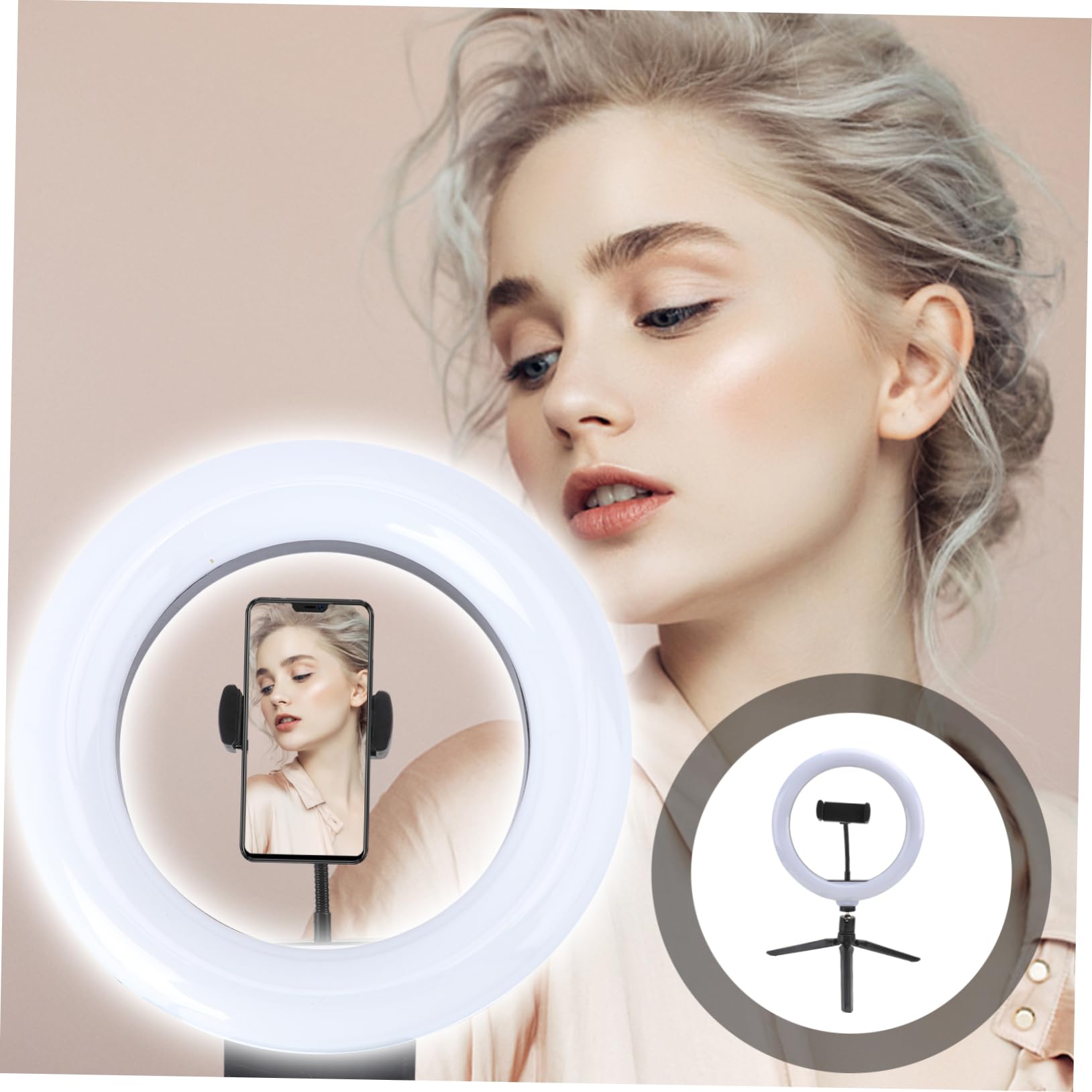 Gatuida 3-Piece LED Ring Light Kit with Tripod for Phone Selfie & Live Streaming - Perfect for Makeup Videos & Content Creation