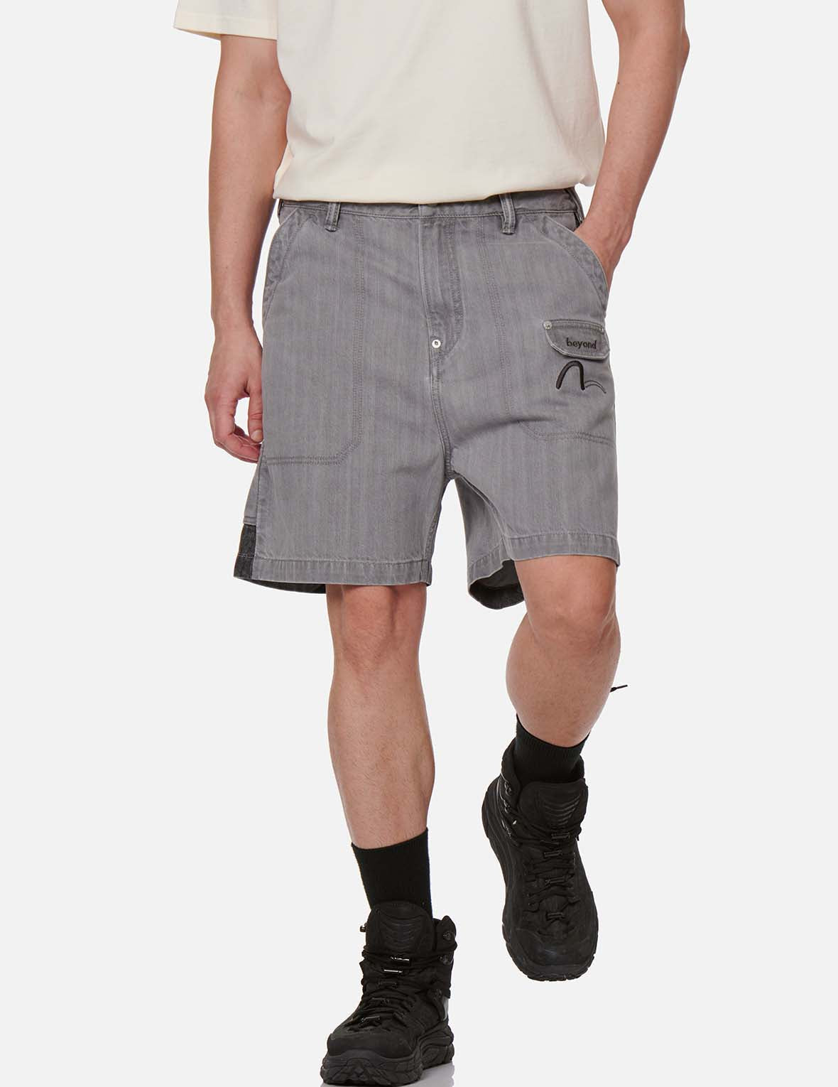 Stylish Brushstroke Effect Washed Denim Shorts for Women | Distressed High Waist Denim Shorts | Perfect for Summer Outfits, Beach Vacations & Casual Wear