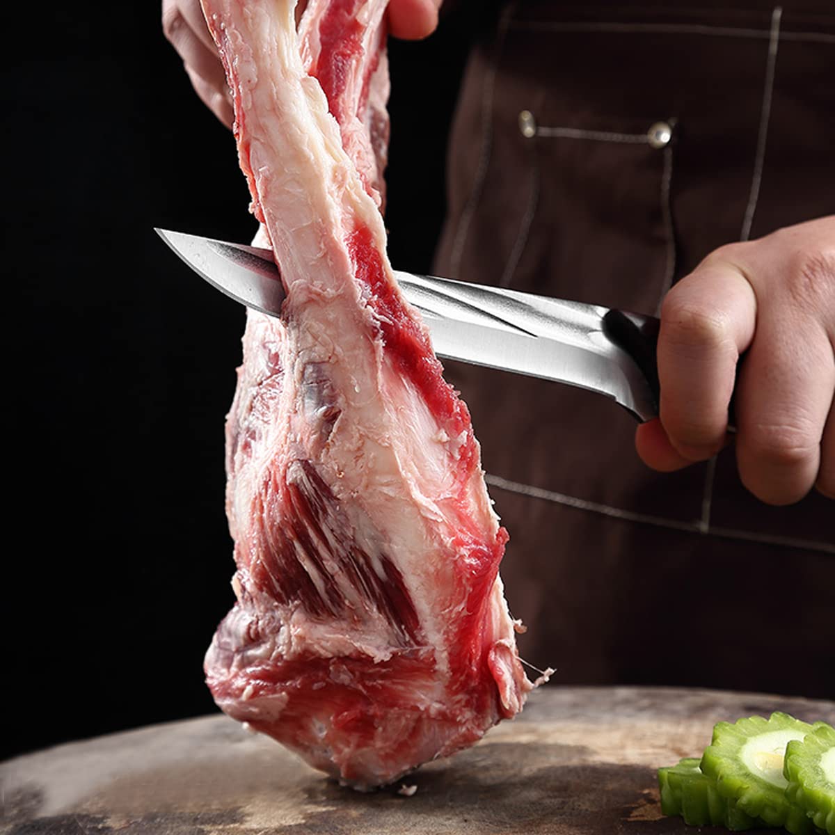 Premium High Carbon Stainless Steel Chef Knife & Boning Knife Set - Professional Kitchen Knives with Ergonomic Handle for Slicing, Carving & Deboning - Perfect for Home Chefs, Butchers & Culinary Enthusiasts