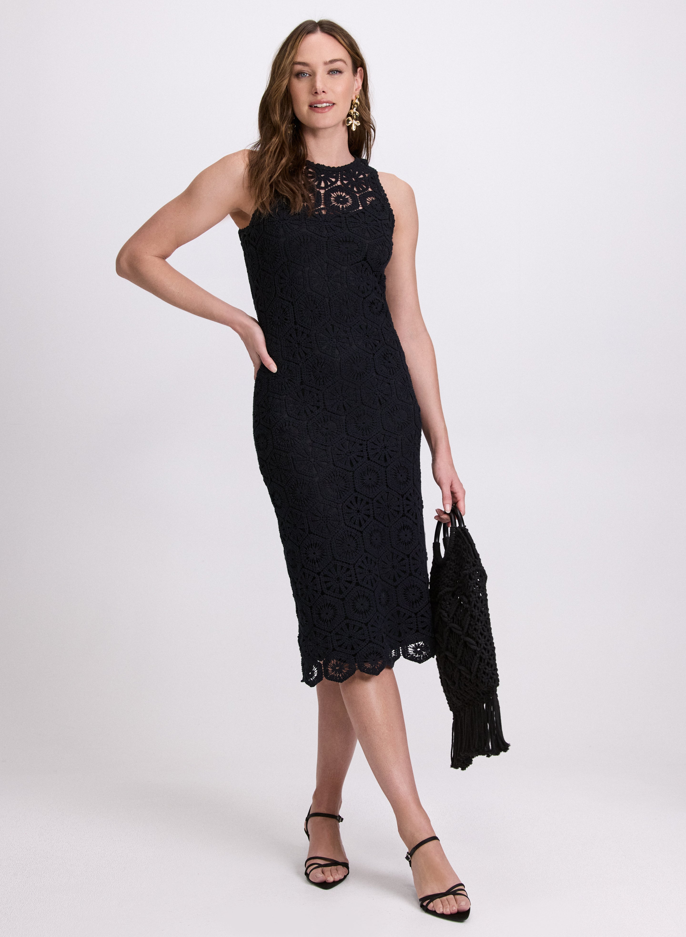 Elegant Crochet Trim Dress for Women - Boho Chic Summer Maxi Dress with Lace Details | Perfect for Beach Vacations, Weddings & Casual Outings