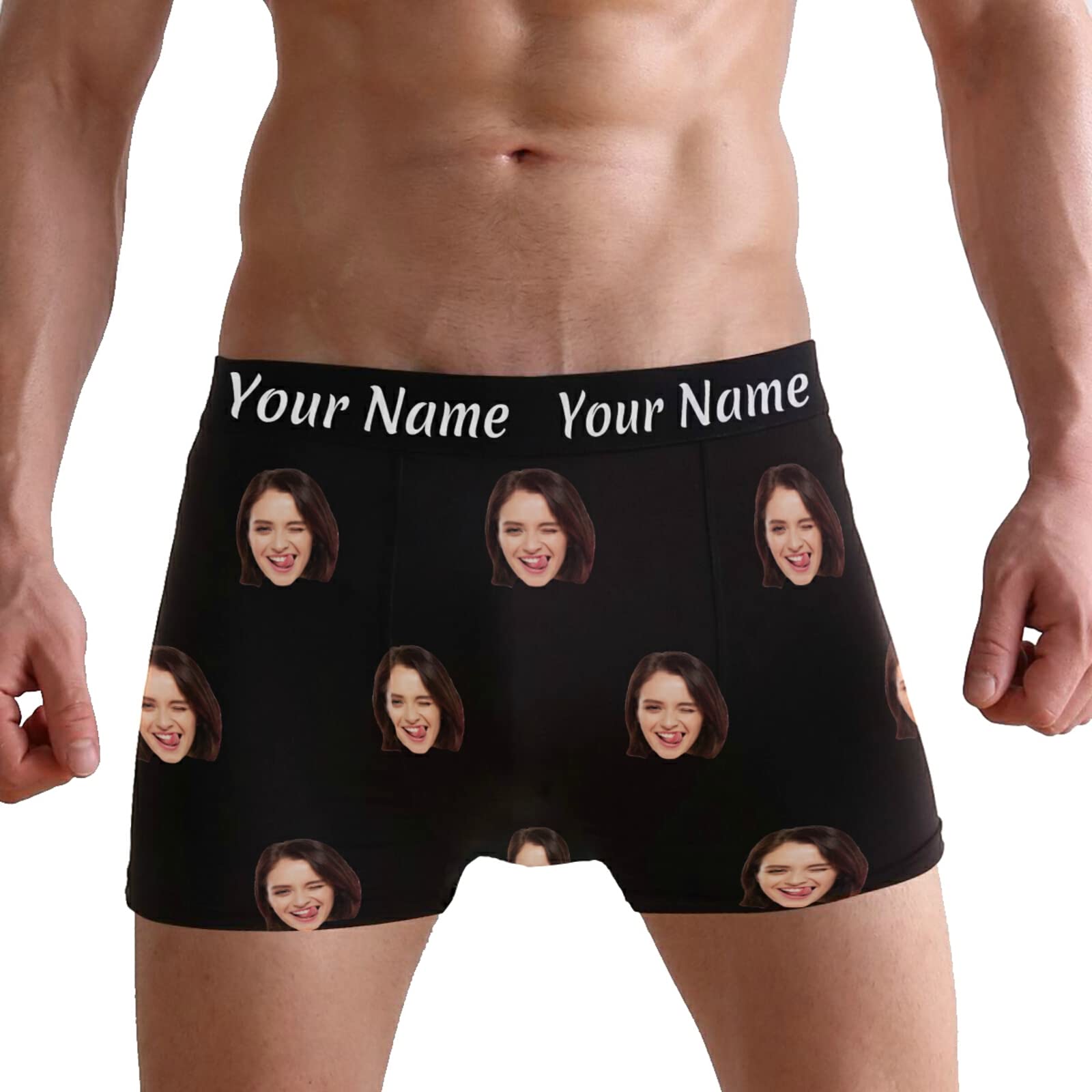 Custom Photo Men's Boxers Brief - Personalized Face Print Underwear for Men & Boys - Perfect for Gifts, Couples & Special Occasions