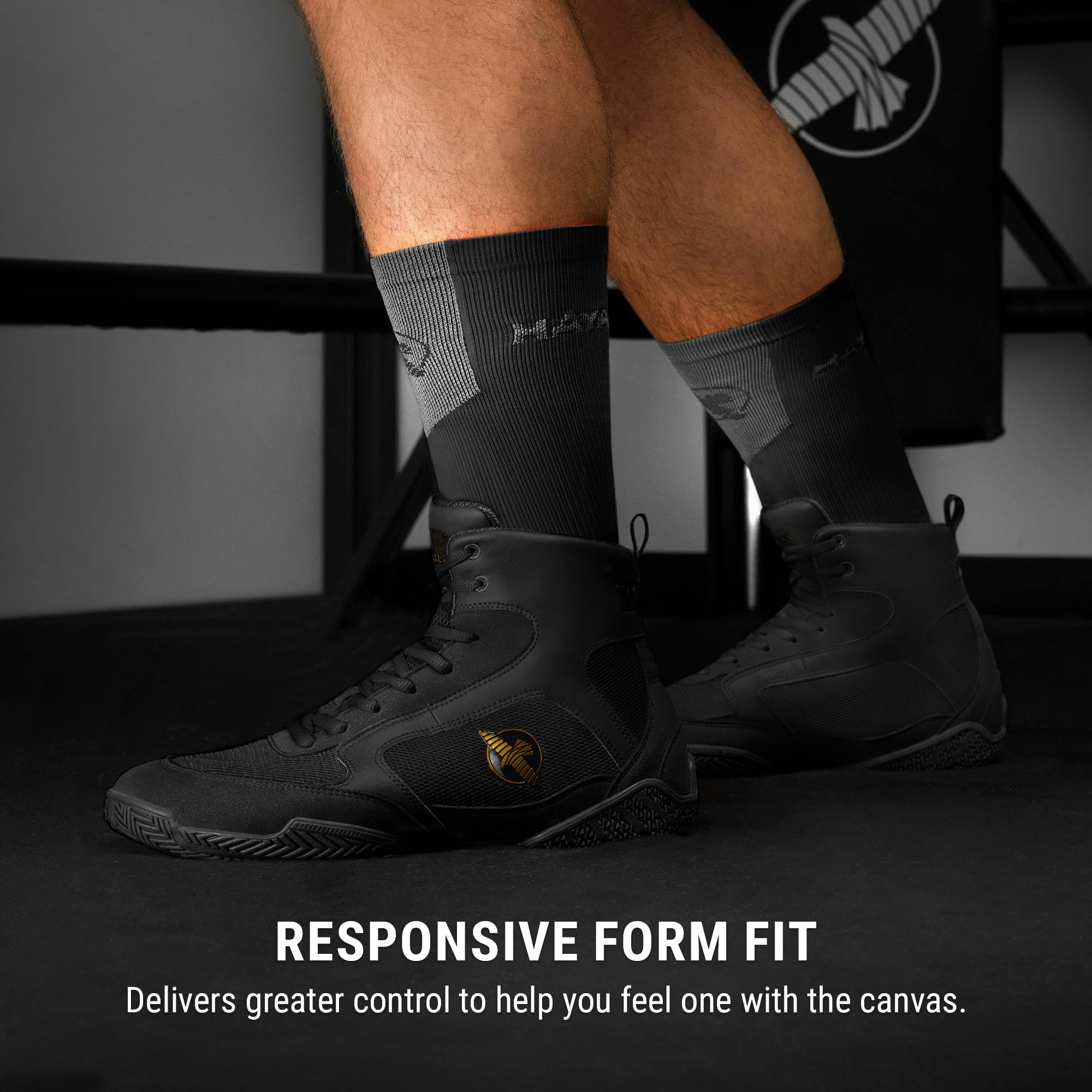 Hayabusa Pro Boxing Shoes for Men & Women - Lightweight & Breathable Training Footwear for Boxing, MMA & Kickboxing - Perfect for Gym, Sparring & Competition