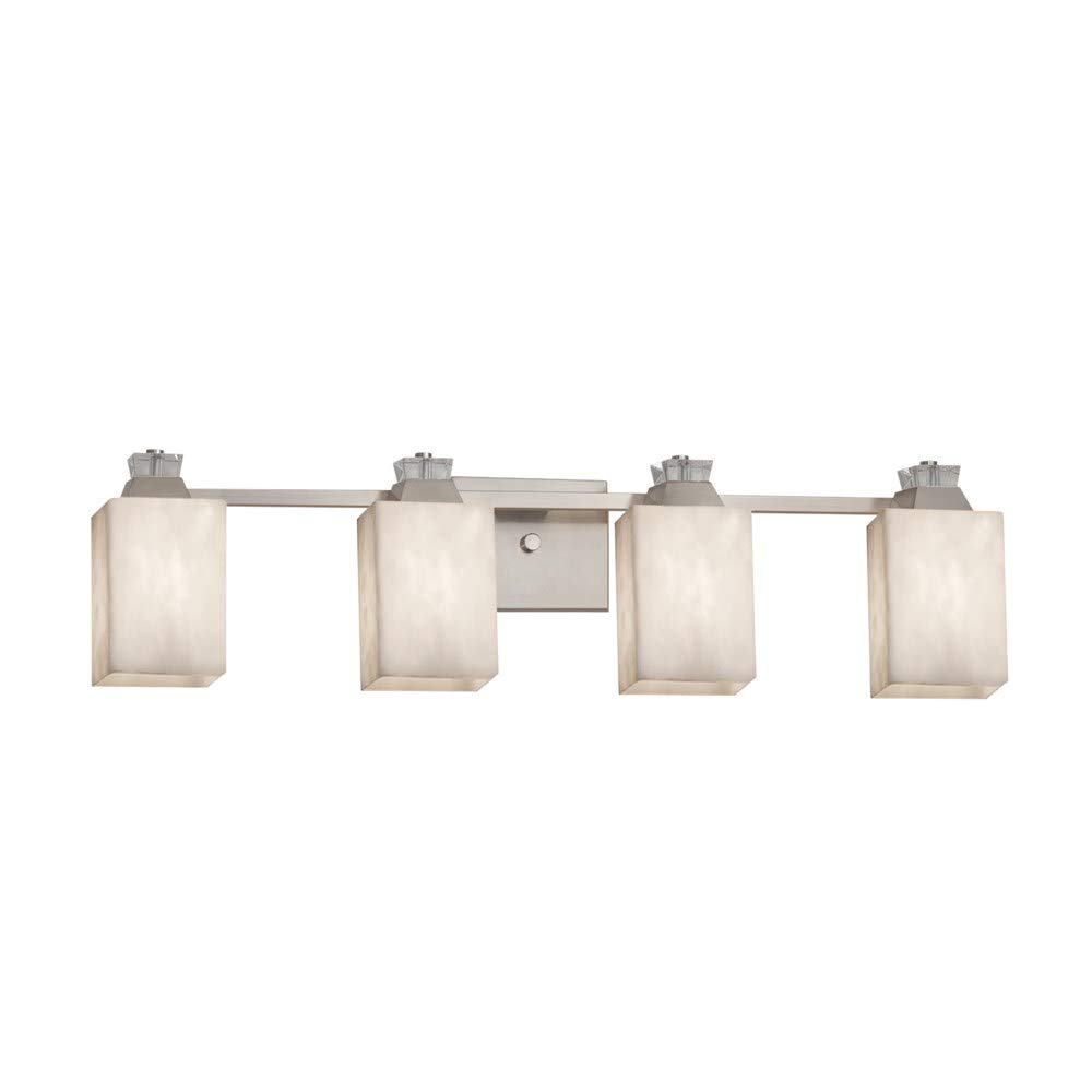 Justice Design Group CLD-8474-15-NCKL Ardent Bathroom Vanity Light Fixture - 15 Inch Brushed Nickel Finish - Modern LED Bath Bar Lighting for Bathroom, Powder Room & Dressing Area