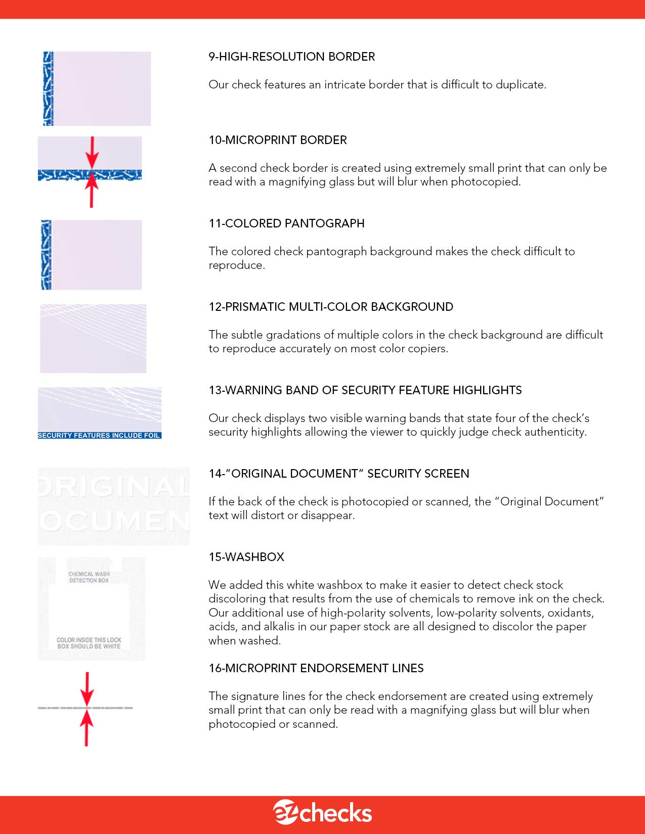 EZ Checks Premium Blank Hologram High Security Laser Check Stock | 1000 Sheets (Blue/Maroon, Center Check) - Ideal for Business Banking, Payroll & Secure Financial Transactions