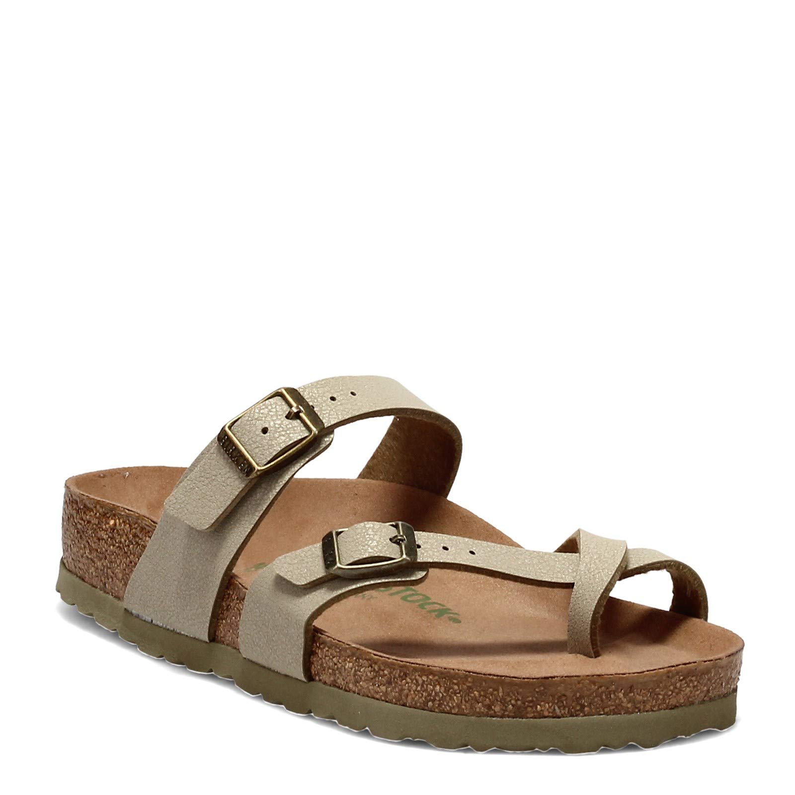 Birkenstock Mayari Vegan Sandals - Faded Khaki Birkibuc™ - EU 39 (US Women's 8-8.5) - Comfortable & Eco-Friendly Footwear for Summer, Beach, and Casual Outings