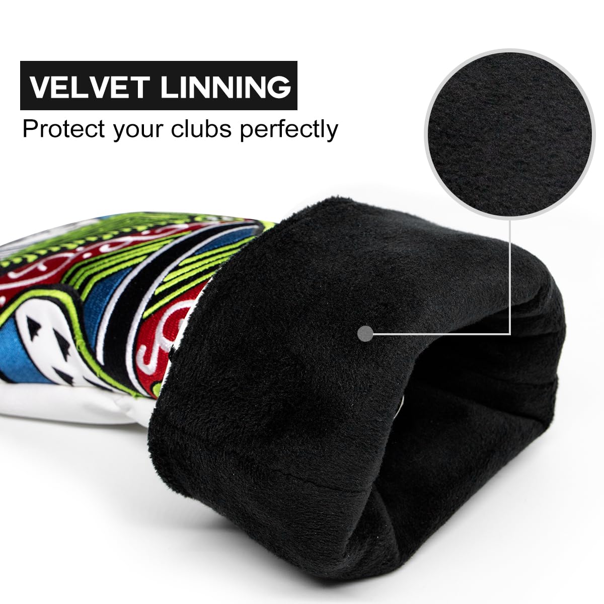 Barudan Golf Poker Queen Hybrid Headcover - Premium 3 Wood & Driver Head Cover for All Brands | Waterproof & Durable Golf Club Protection (Perfect for Driver, Fairway Woods & Hybrids on the Course)