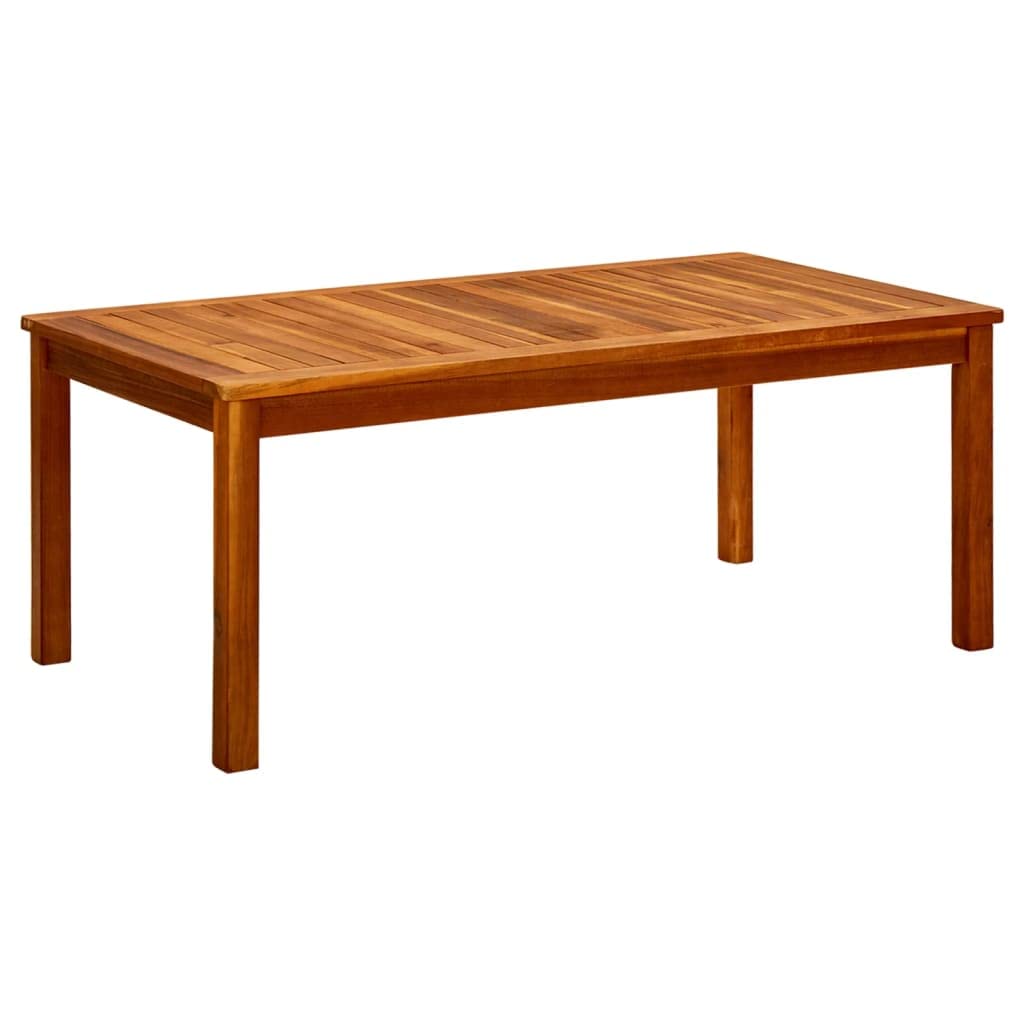 CHARMMA 40-inch Outdoor Coffee Table - Solid Acacia Wood, Natural Oil Finish, Modern Rectangle Design for Patio, Garden, Balcony, Poolside & Deck (43.3