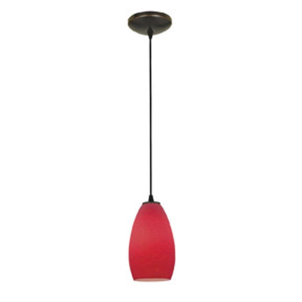 Champagne One Light Glass Pendant with Cord - 5